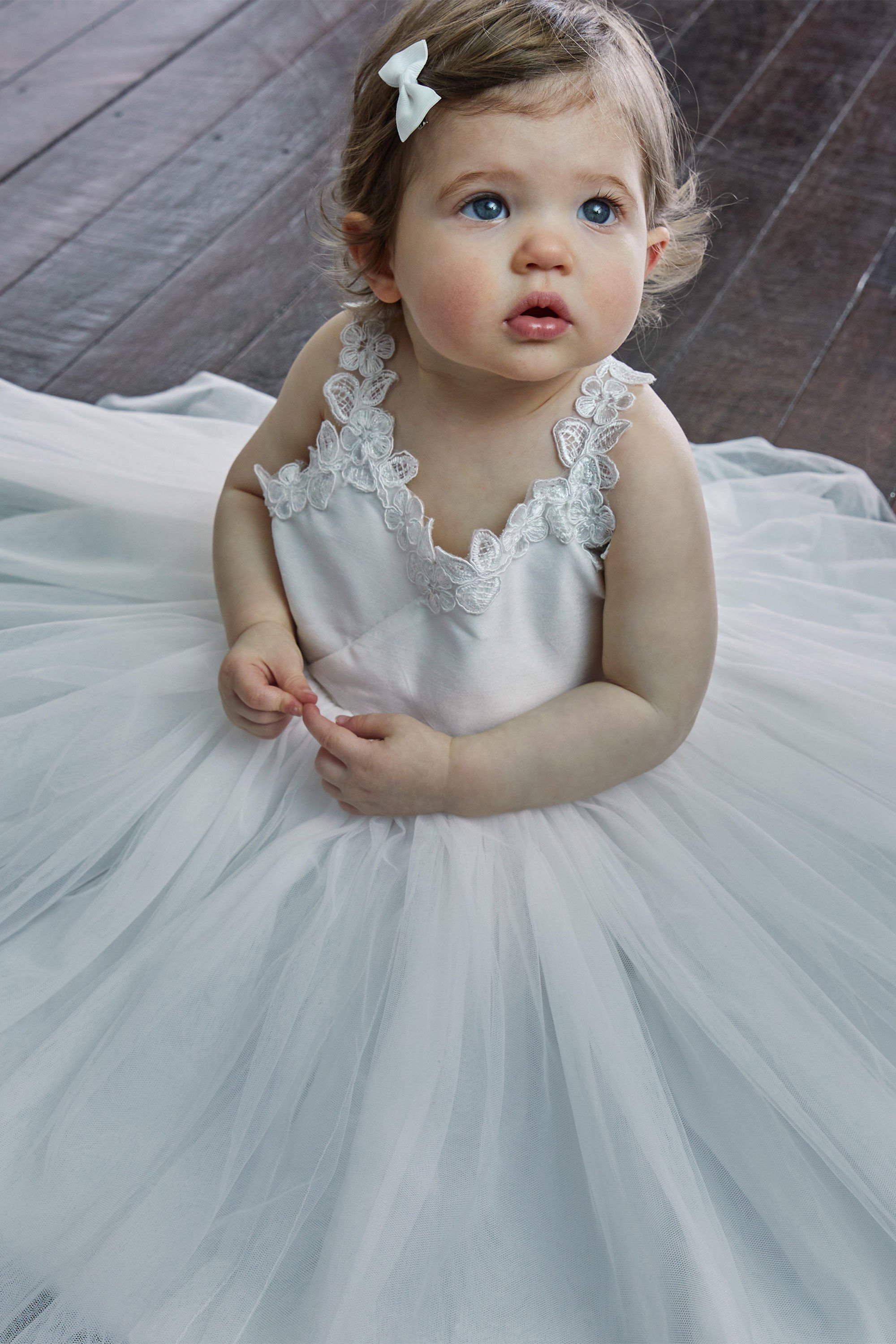 Bardot flower girl dress store