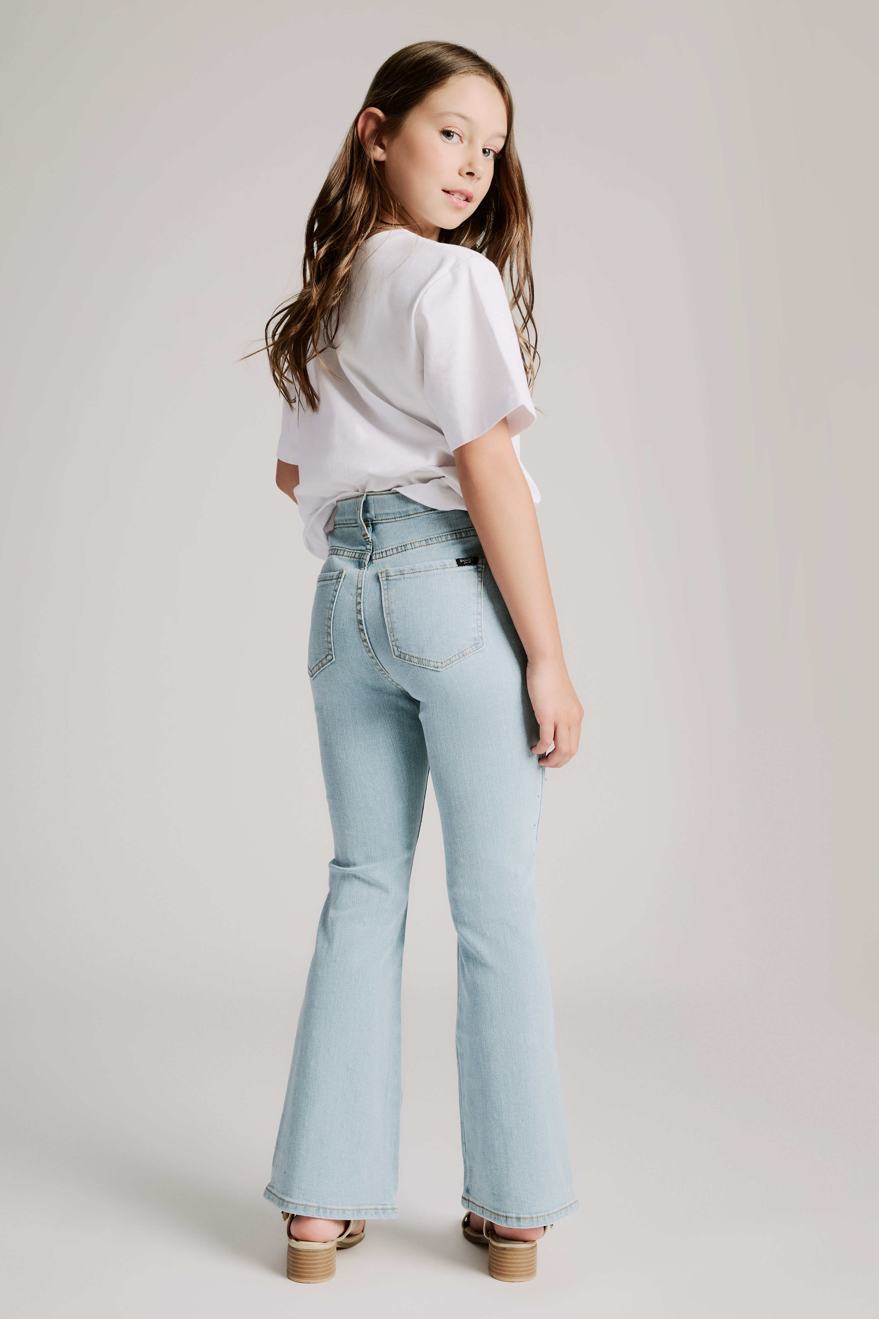 Girls Bardot Logo Sequin Tee In Silver | Bardot Junior