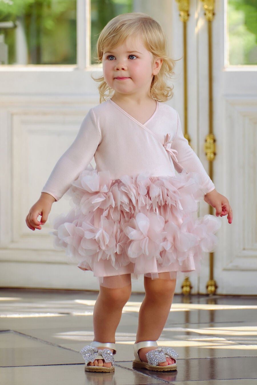 BILLIE ORGANZA  BALLET DRESS in colour SOFT PINK