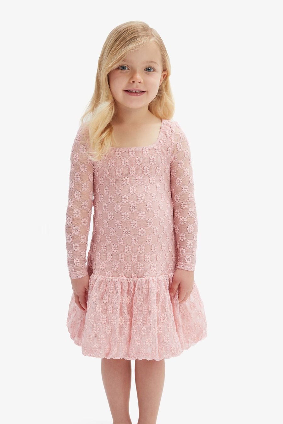 ROSALIE BUBBLE MINI DRESS in colour CLOUD PINK