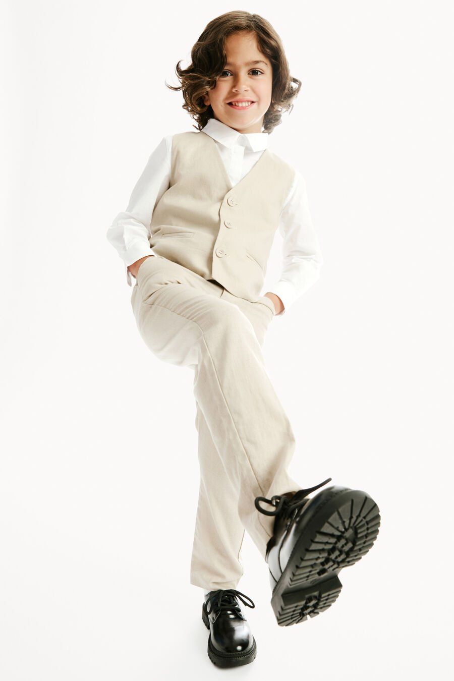 CHARLES PANT in colour SANDSHELL
