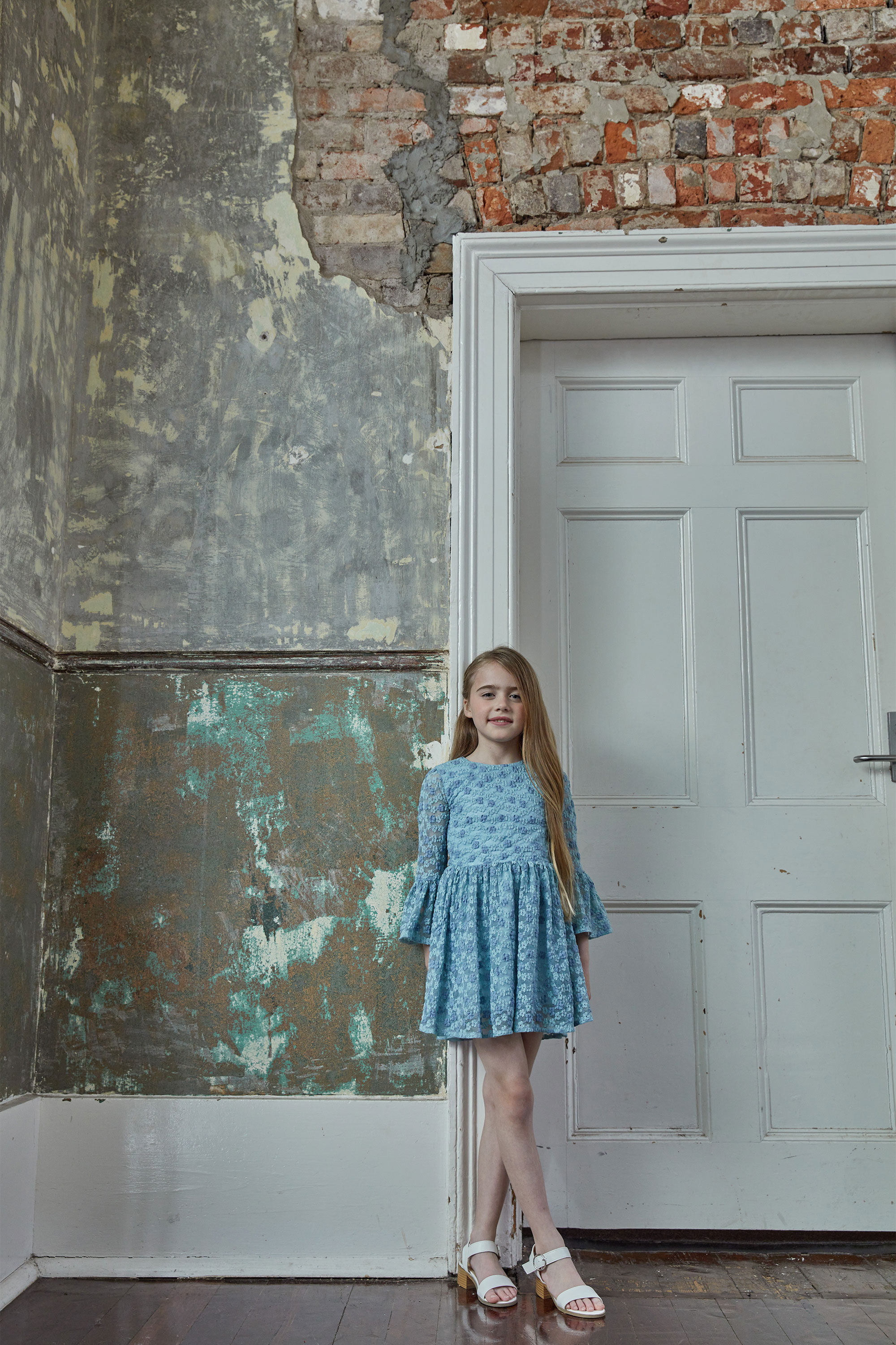 ELOISE LACE DRESS IN BABY BLUE