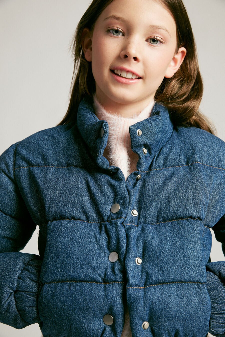 DENIM BOMBER JACKET in colour DENIM BLUE
