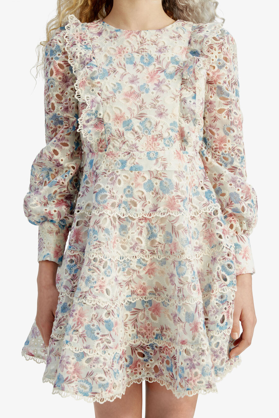 MILEY MINI DRESS in colour Bluepink Floral
