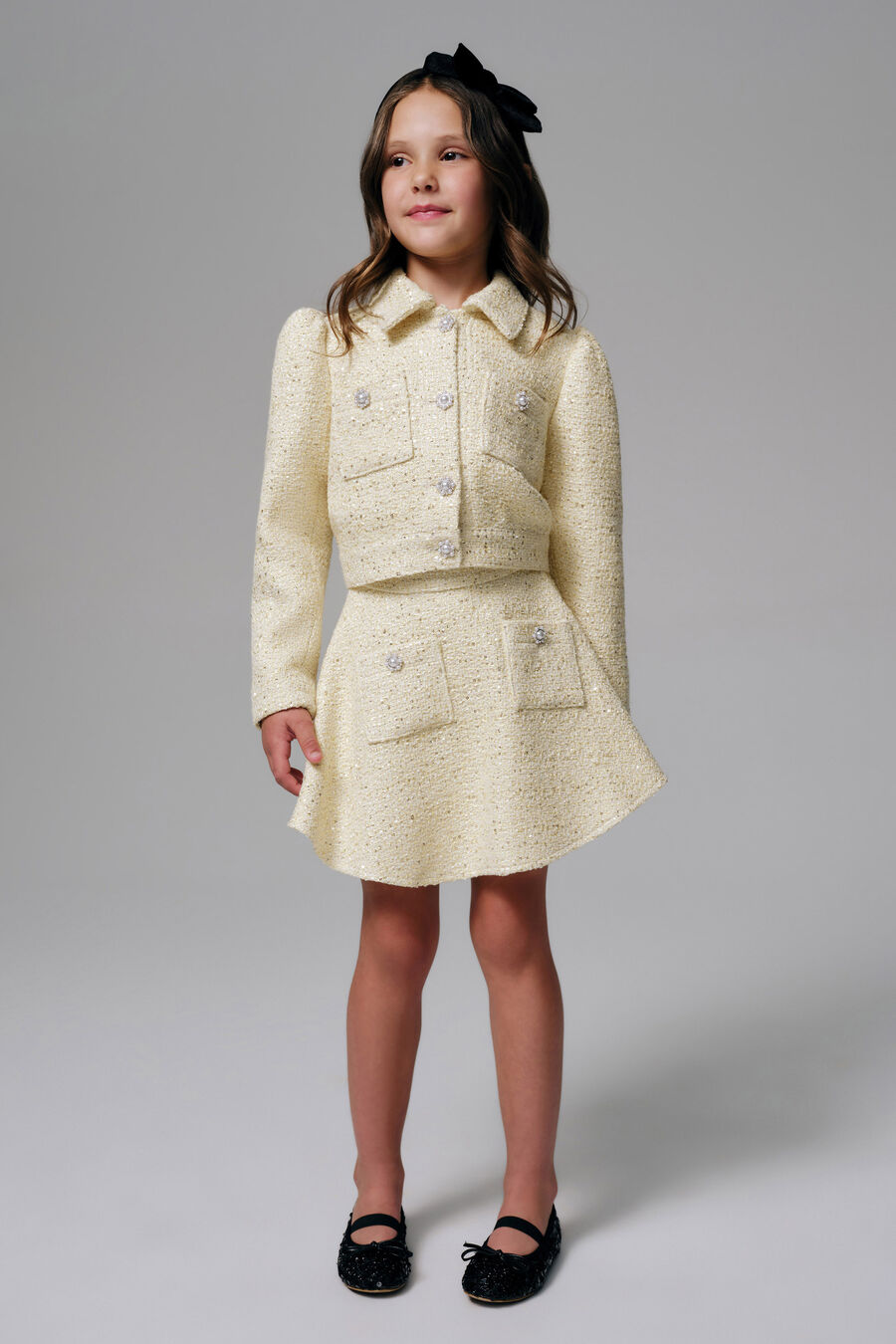 Girls Blair Sequin Boucle Set