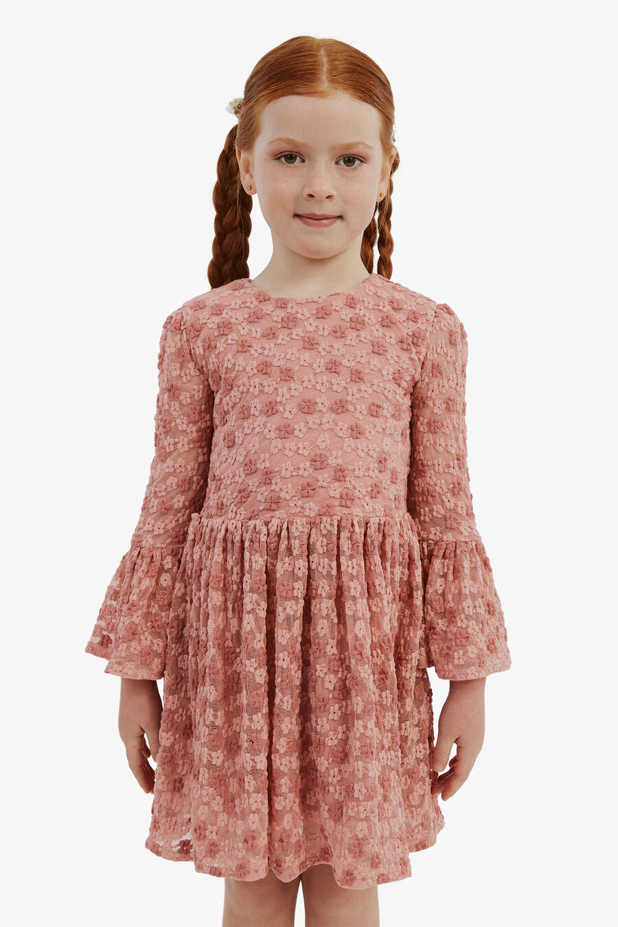 ELOISE LACE DRESS in colour PINK/MULTI