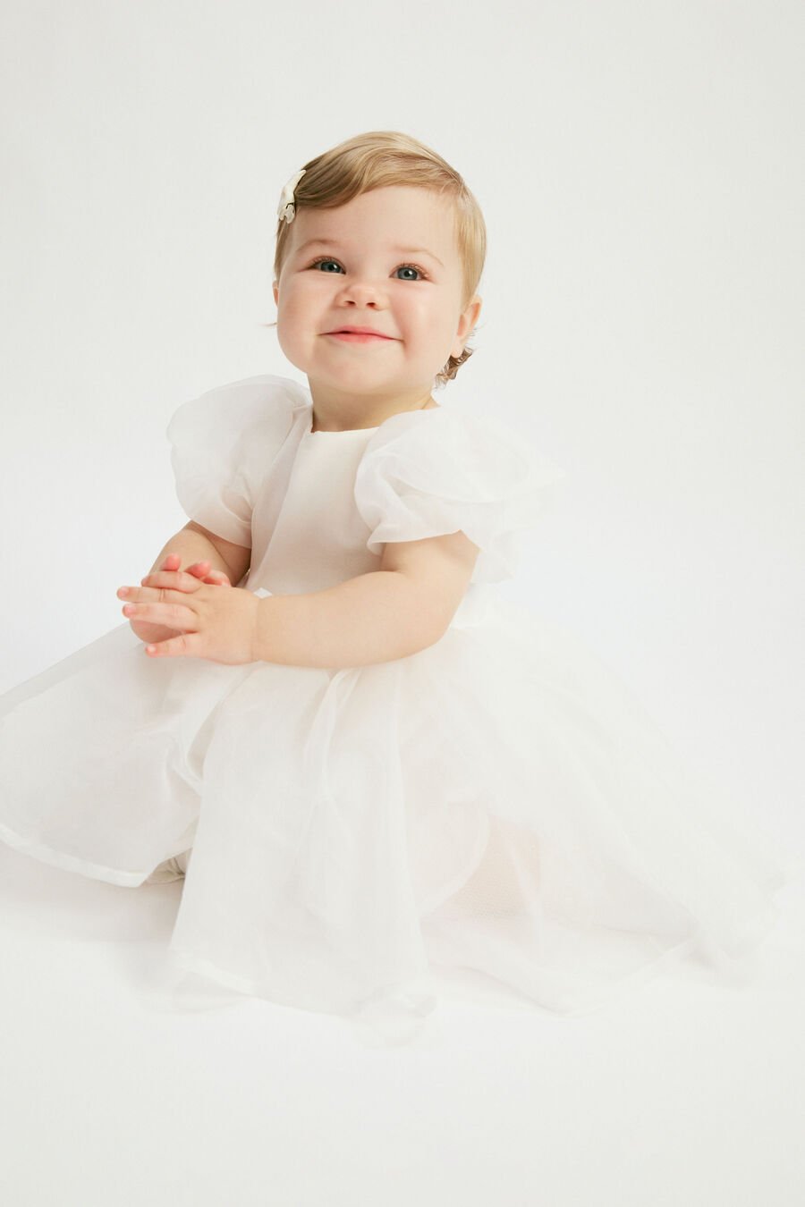 JULIET ORGANZA MINI DRESS in colour ORCHIDWHT