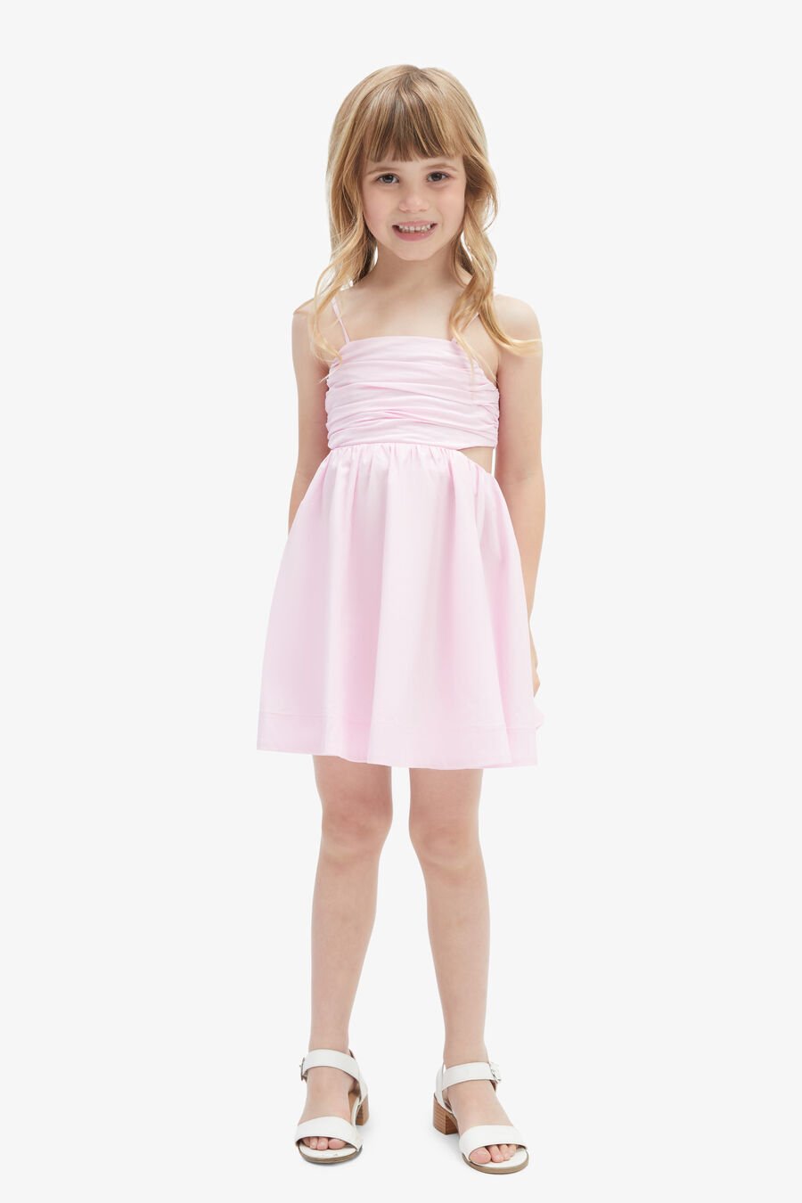 ZARELA POPLIN DRESS in colour BLISS PINK