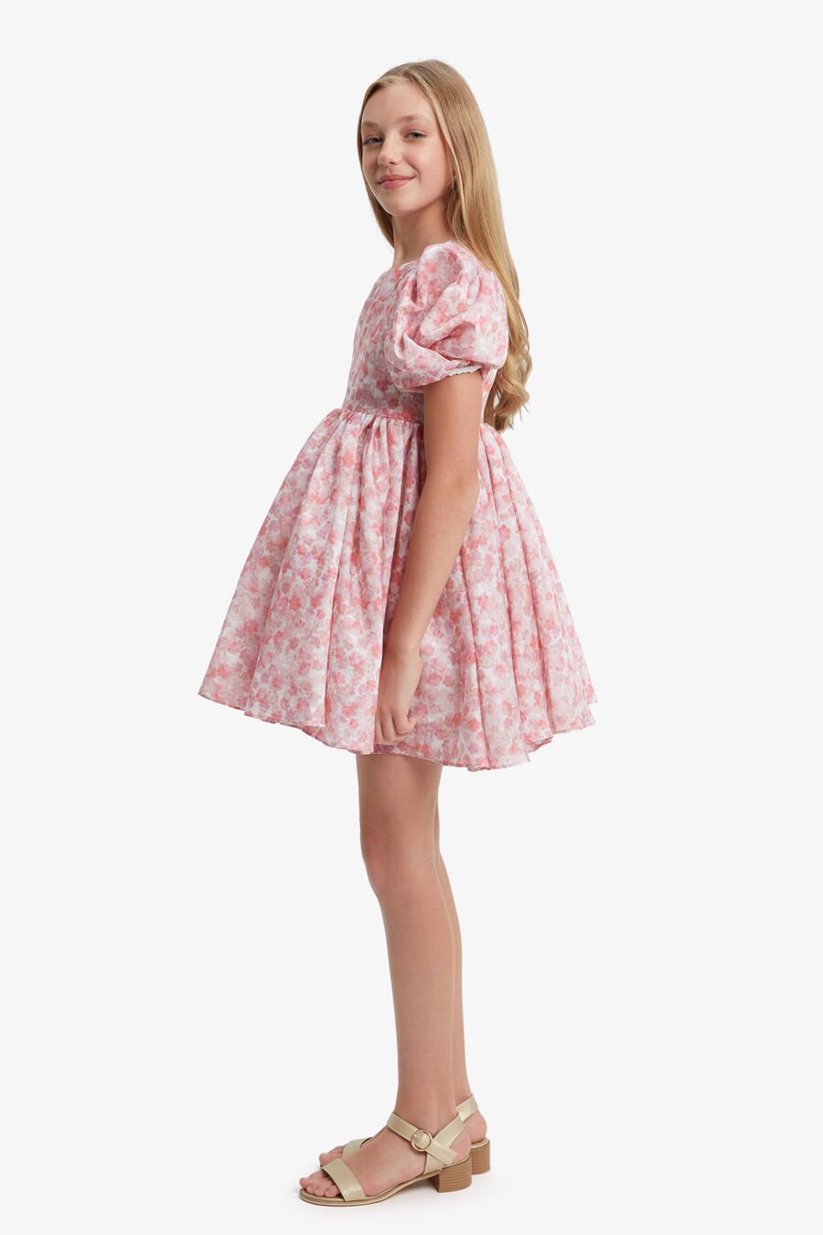 Girls Posy Poof Mini Dress
