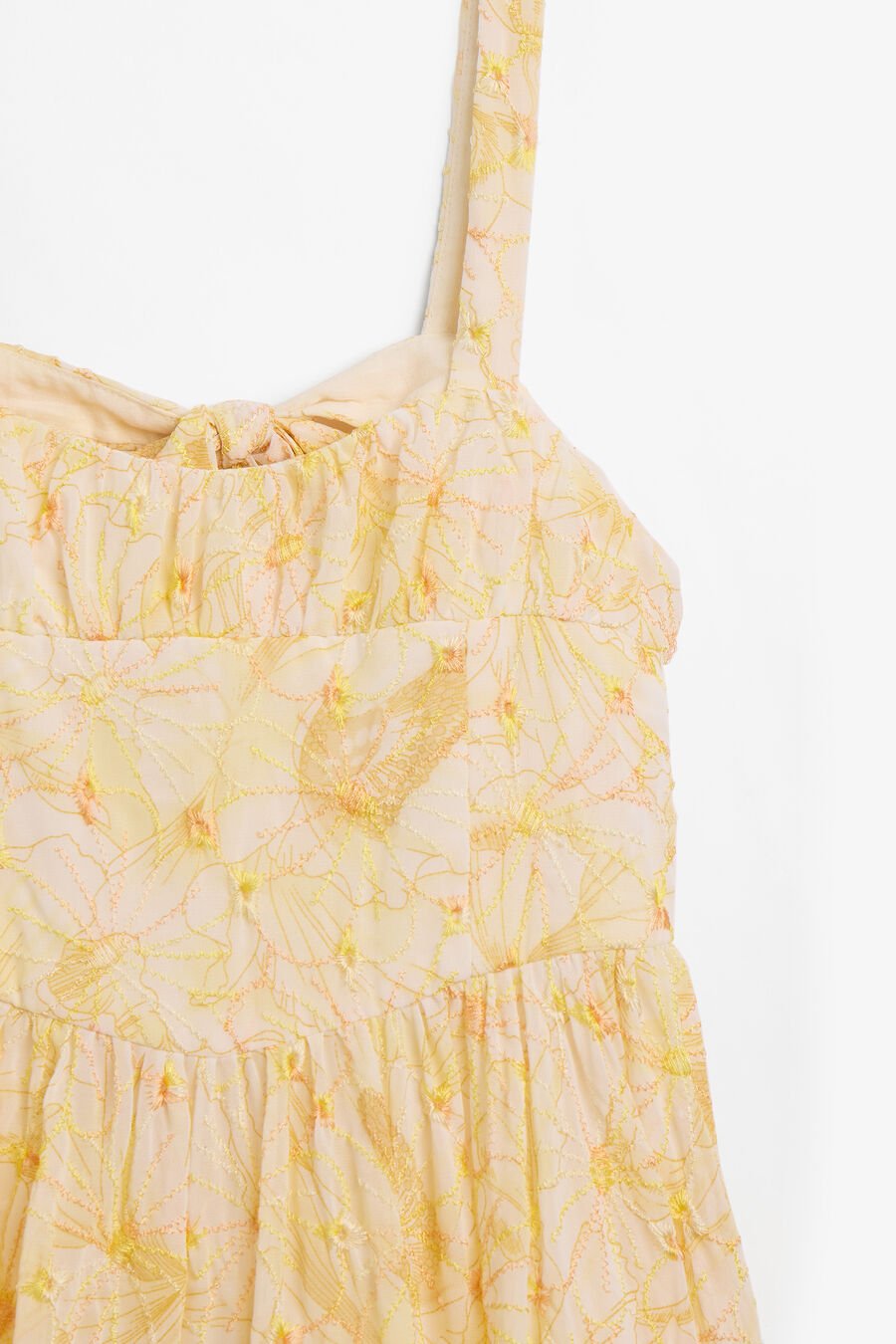 ADALINE EMBROIDERED MINI DRESS in colour Yellow Floral
