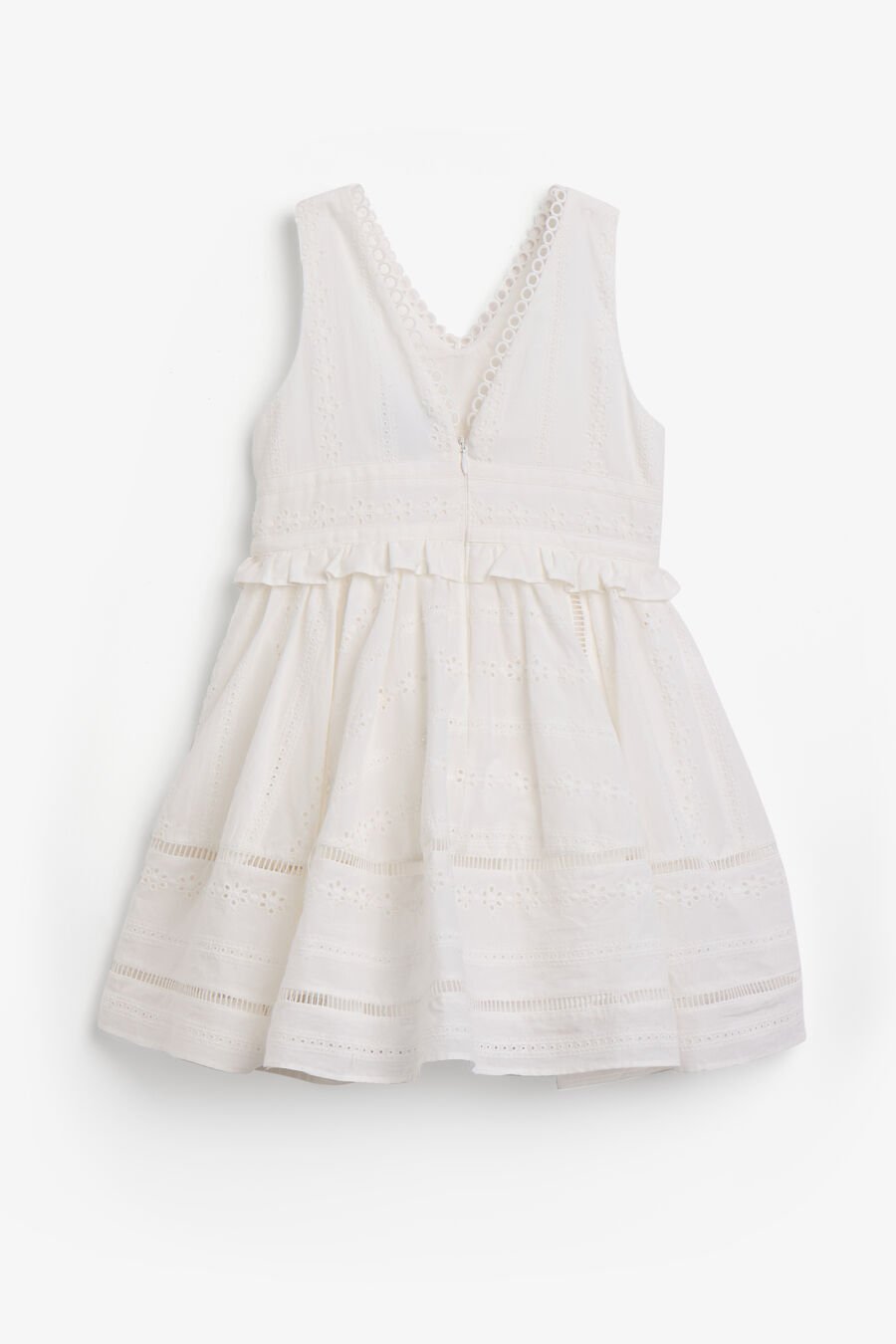 LULU BRODERIE MINI DRESS in colour Orchid White