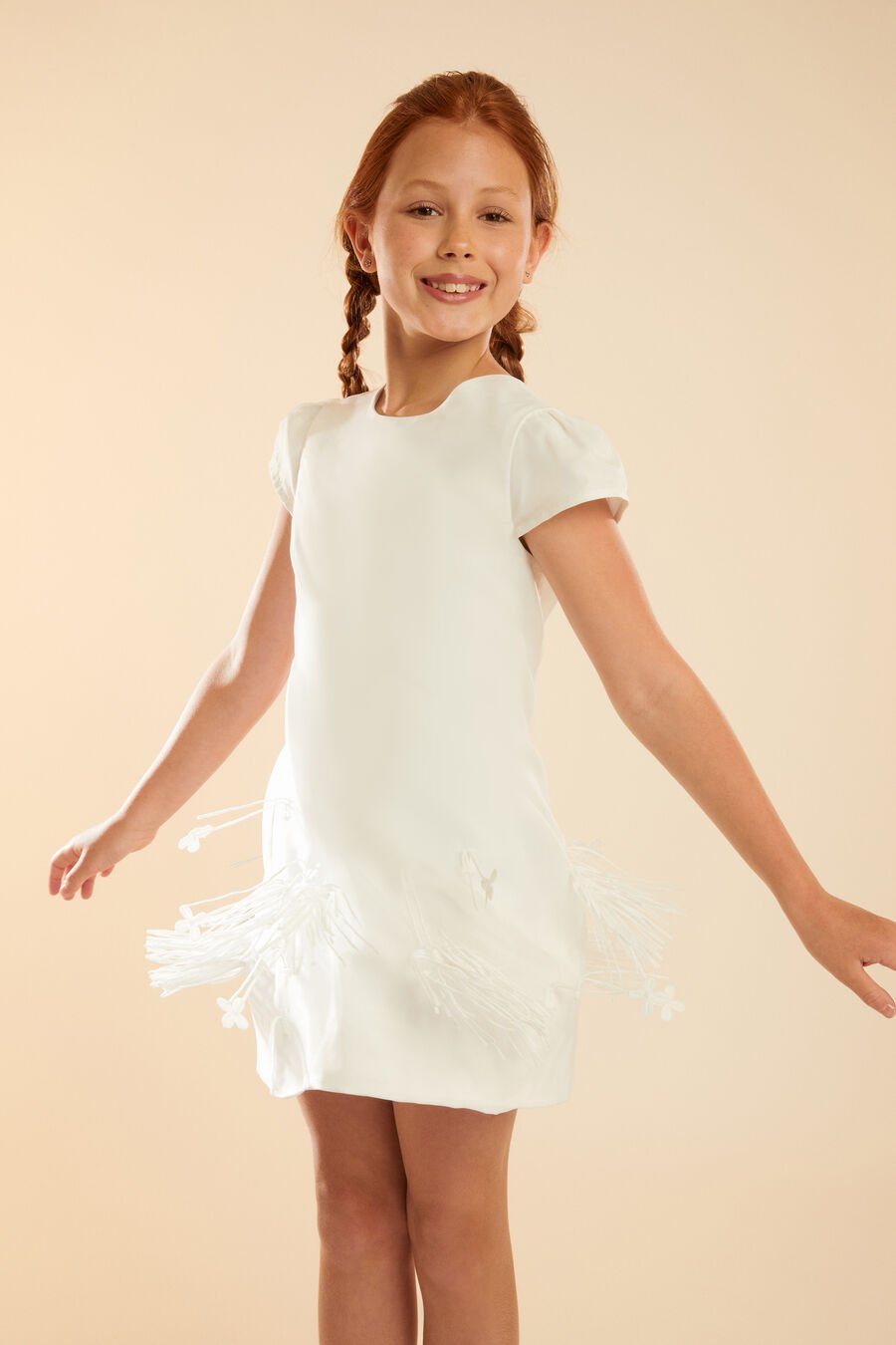 ZURI FLORAL DRESS in colour ORCHIDWHT