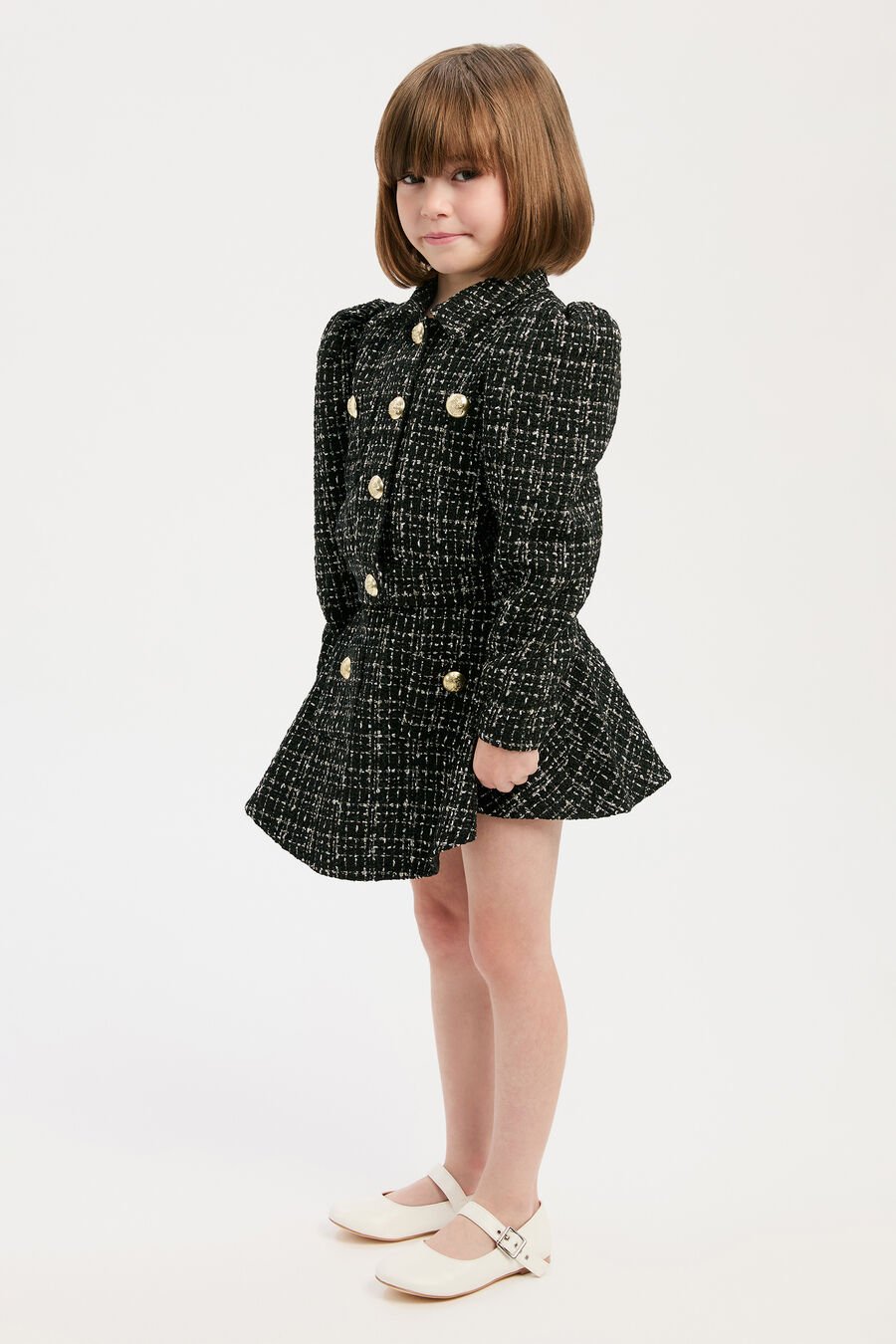 PHEOBE BOUCLE JACKET in colour Black Sparkle