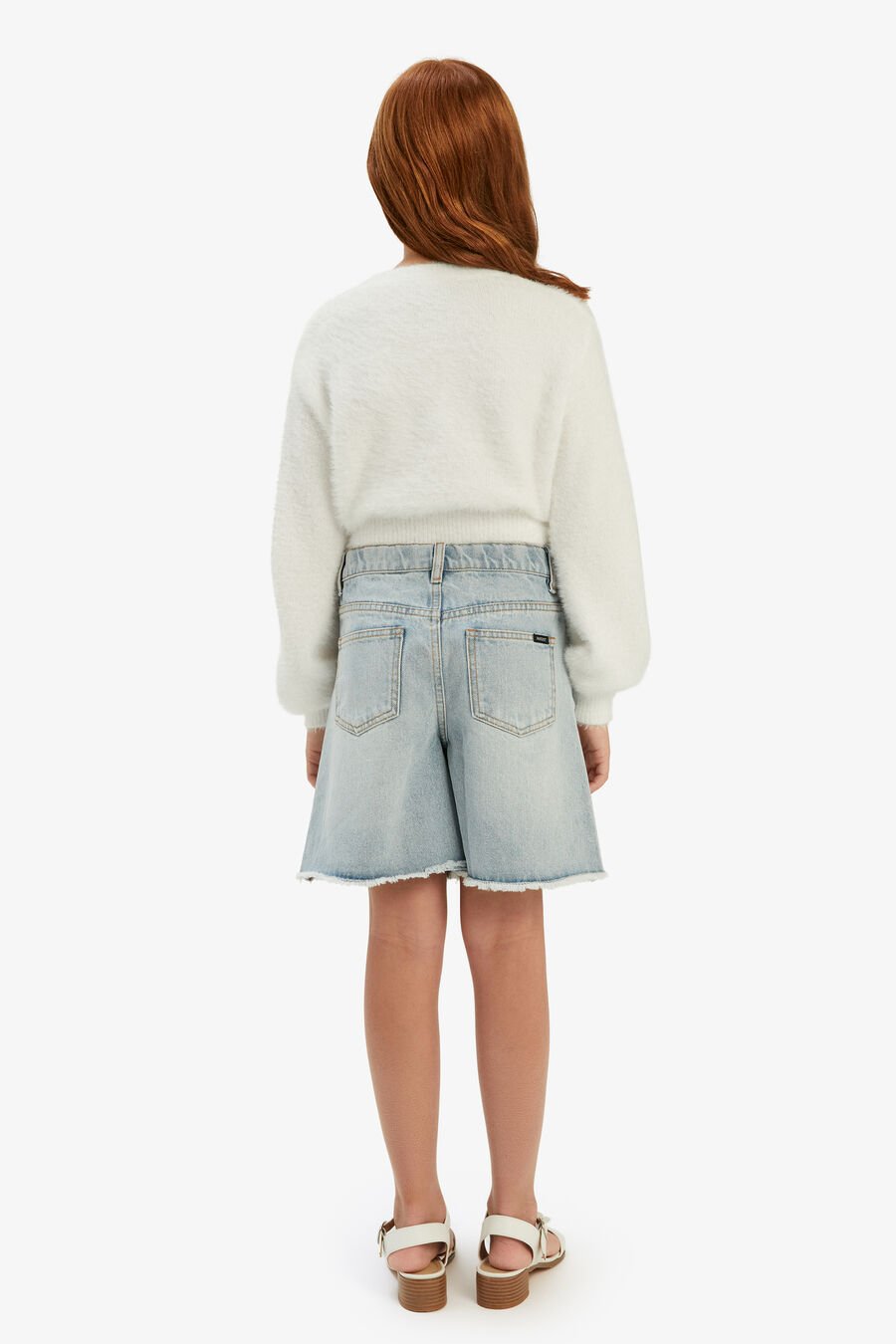 FLUFFY FLOWER CARDI in colour IVORY