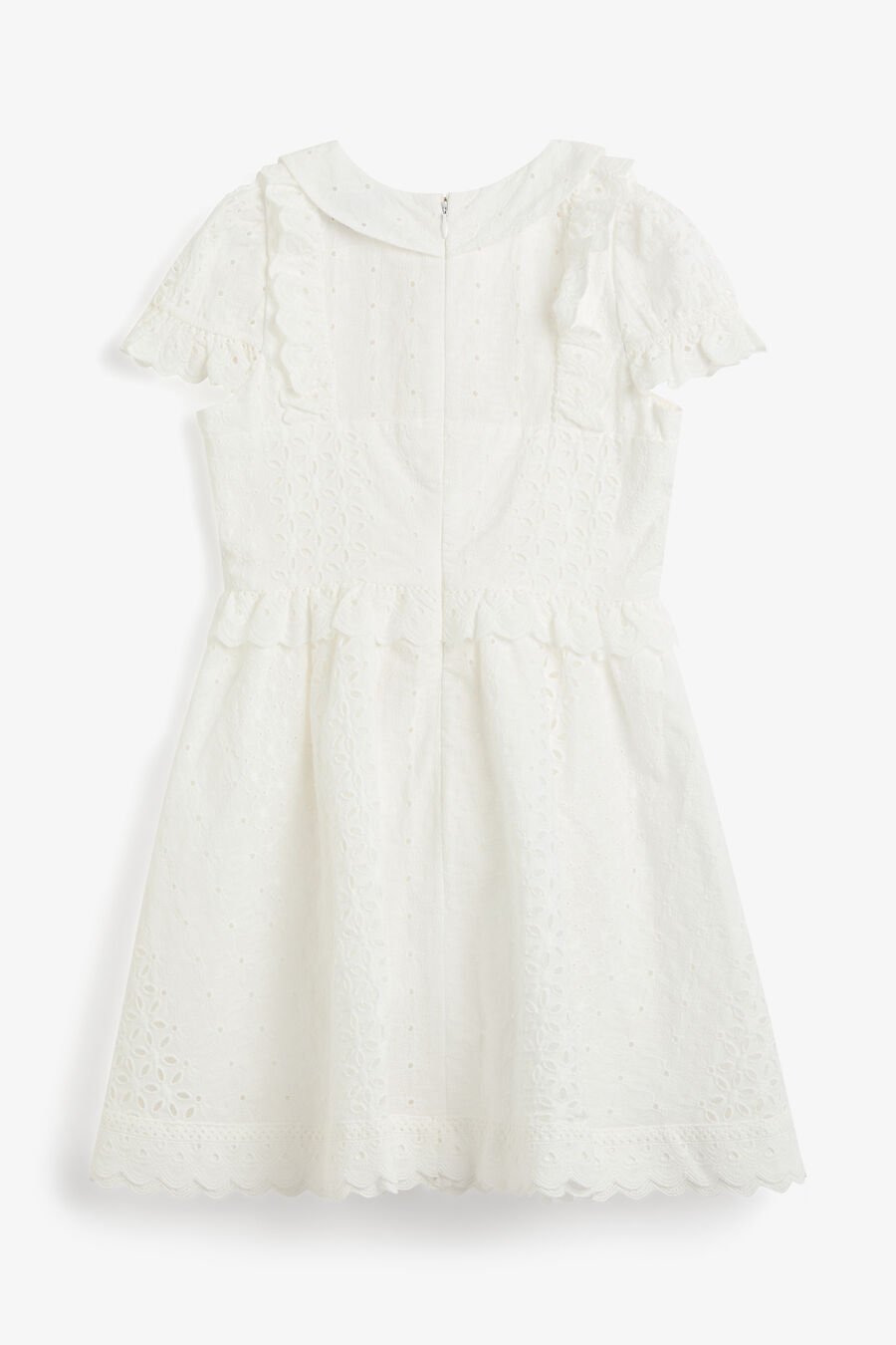 AVA EMBROIDERED DRESS in colour White