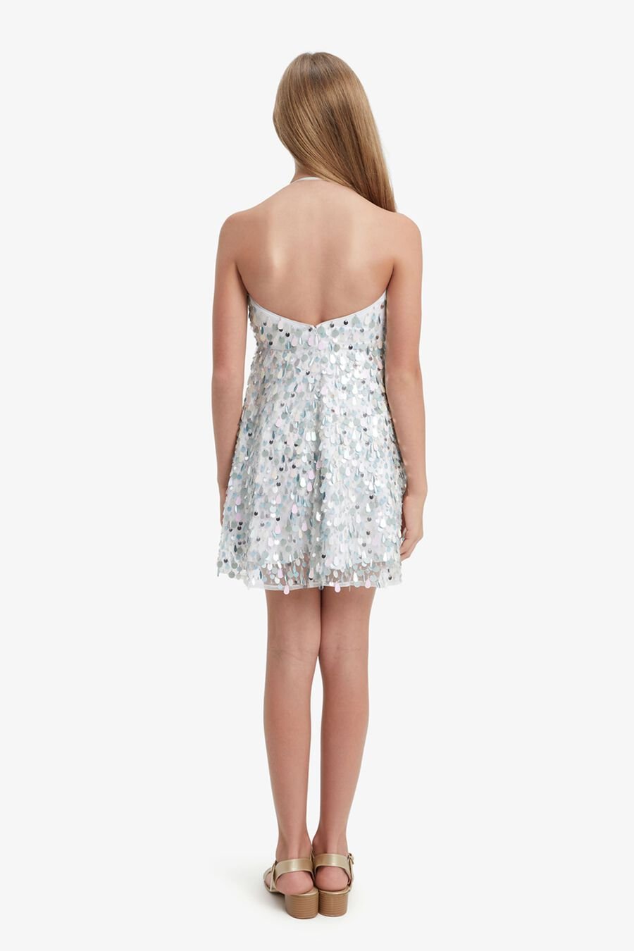 ETTA HALTER DRESS in colour FROST