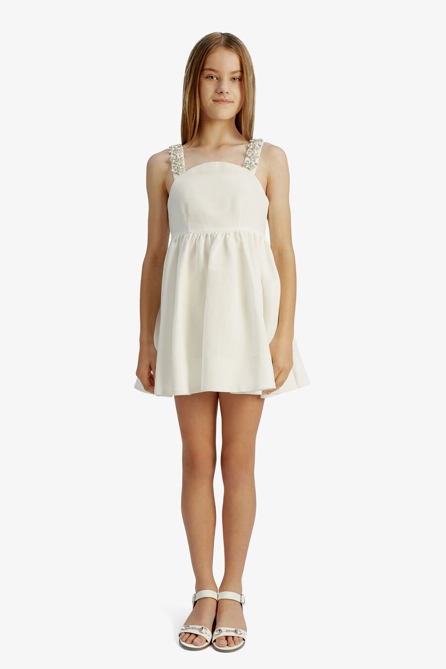 PEYTON MINI DRESS in colour ORCHIDWHT