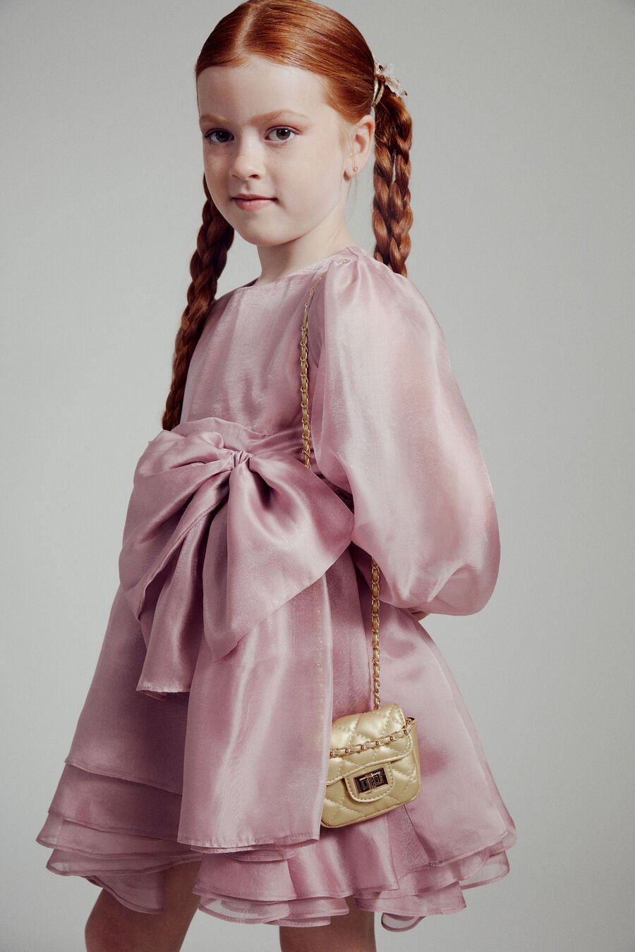 Girls Mini Quilted Metallic Bag