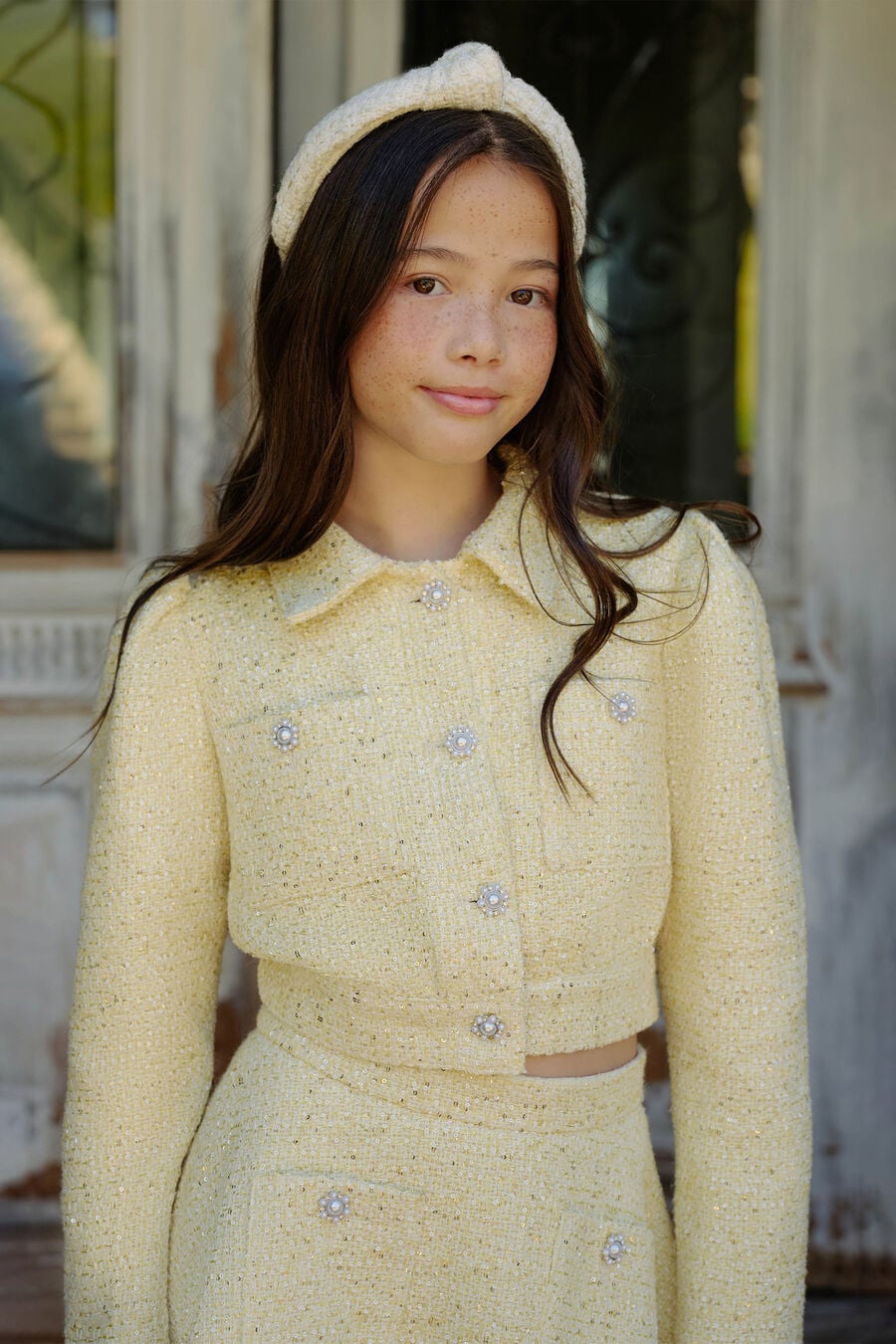 Girls Blair Sequin Boucle Set