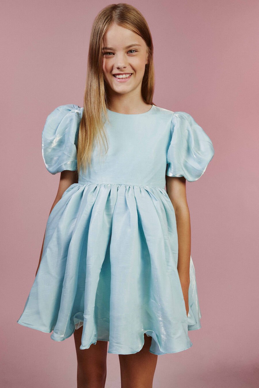 JULIET MINI DRESS in colour BIJOU BLUE