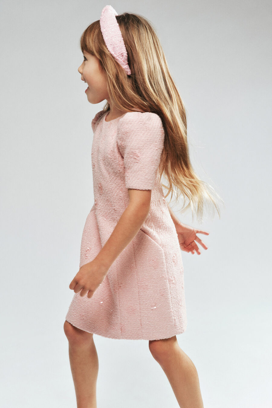 Girls Evianna Boucle Mini Dress