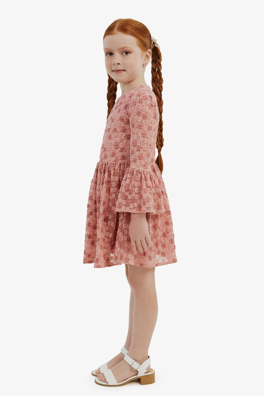 ELOISE LACE DRESS in colour PINK/MULTI