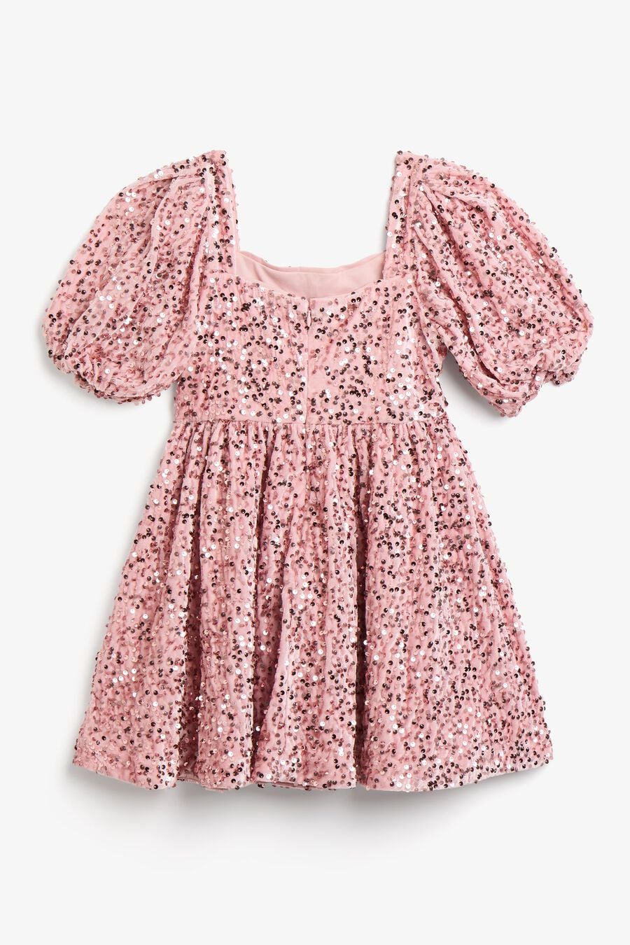GIULIA VELOUR SEQUIN DRESS in colour Pink Sequin