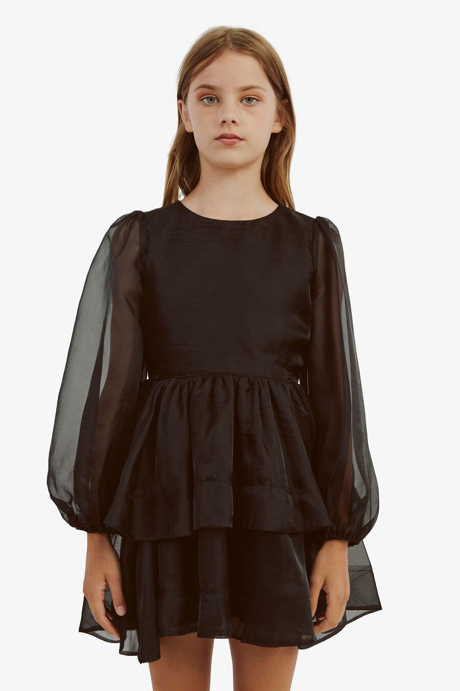 WEDNESDAY ORGANZA DRESS in colour BLACK