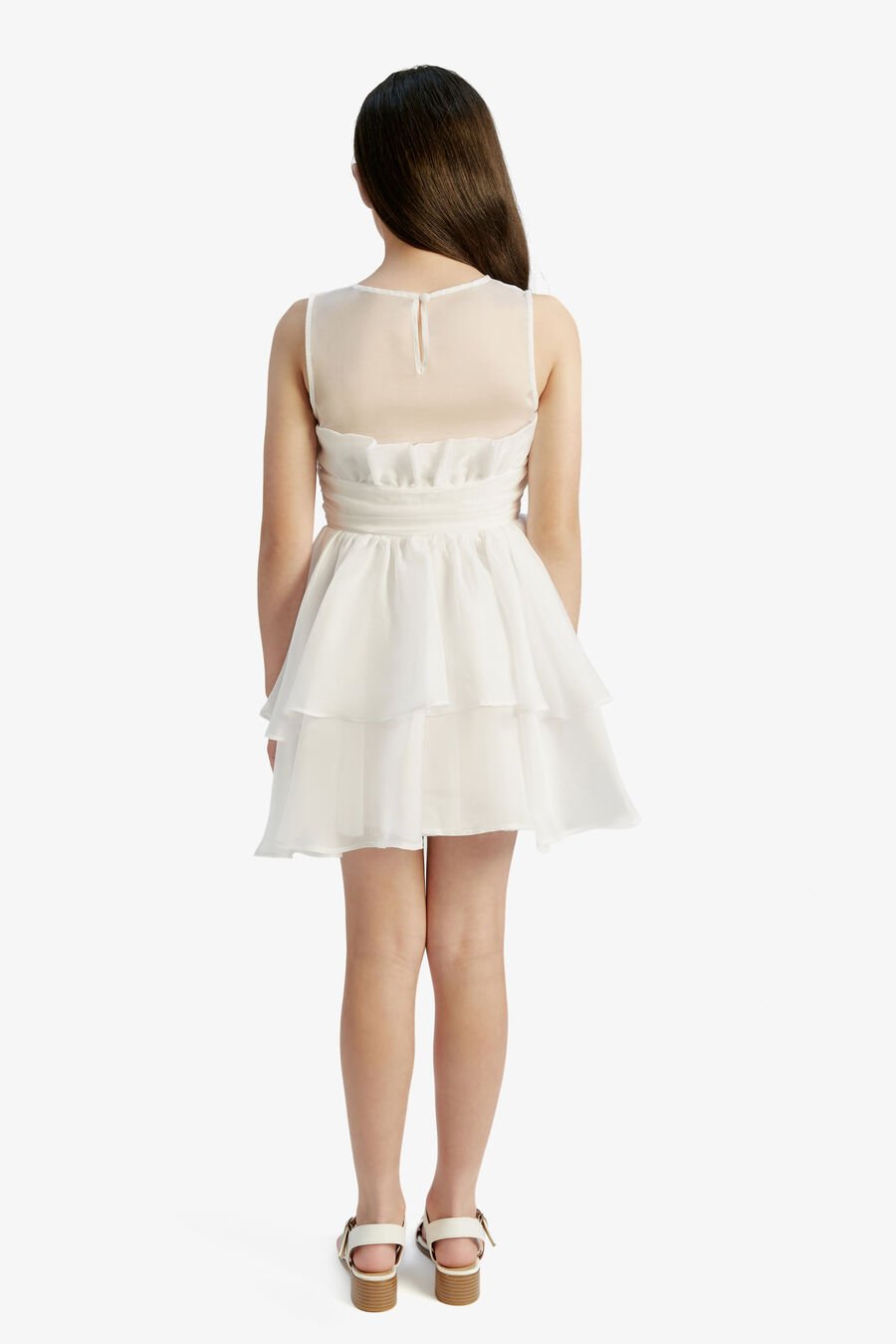 FALLON ORGANZA MINI DRESS in colour ORCHIDWHT