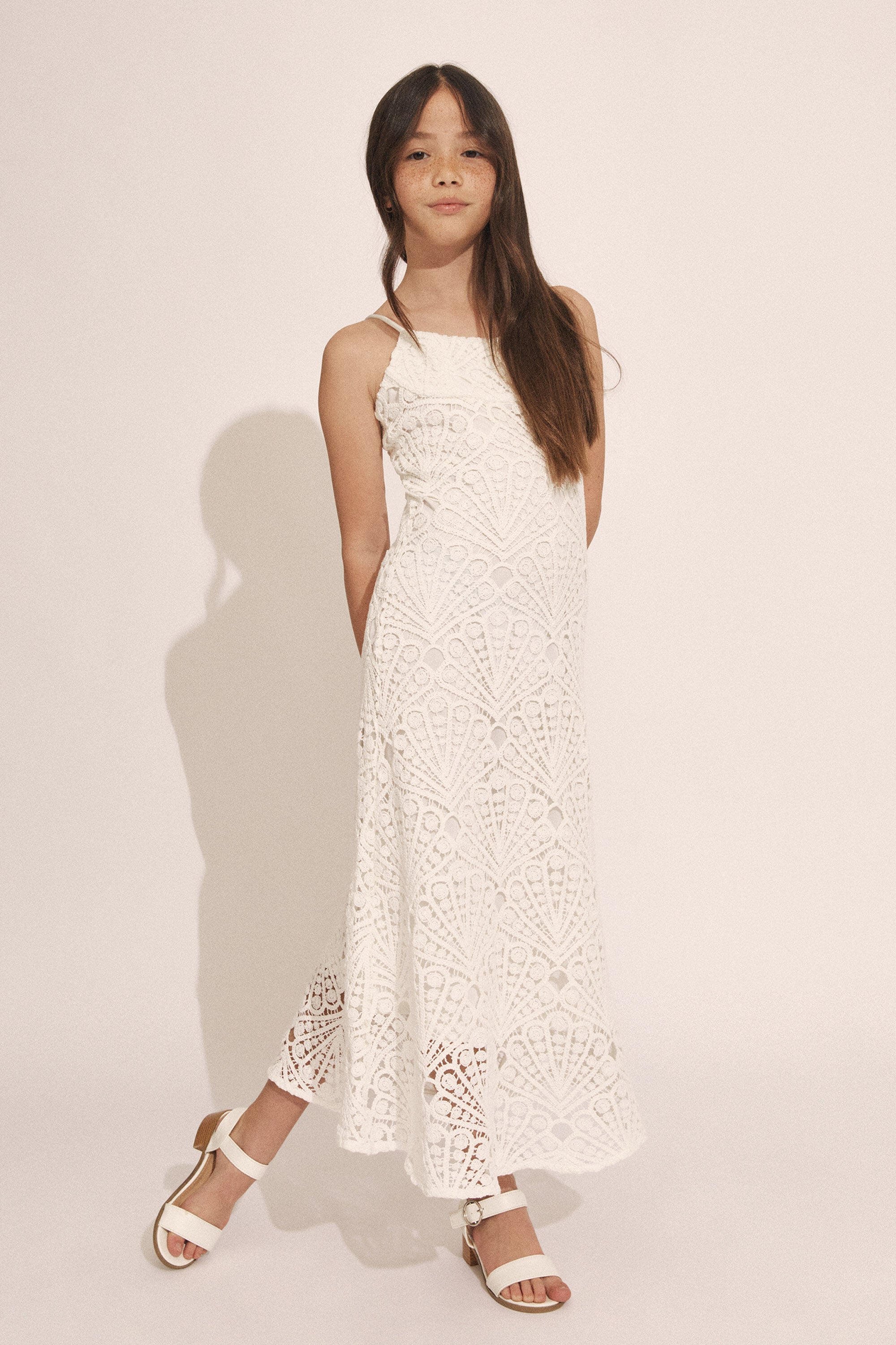 crochet bardot dress Buy Yumi Natural Stripe Crochet Knit Bardot Midi Dress from Next USA