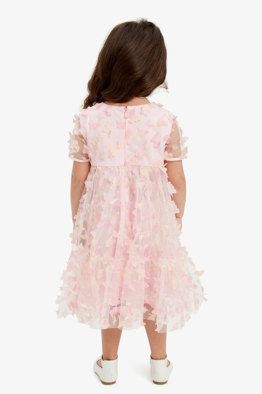 BUTTERFLY TIERED DRESS in colour PASTEL MUL