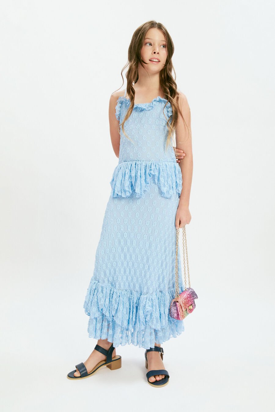 ADRIANA DRESS in colour CORNFLOWER