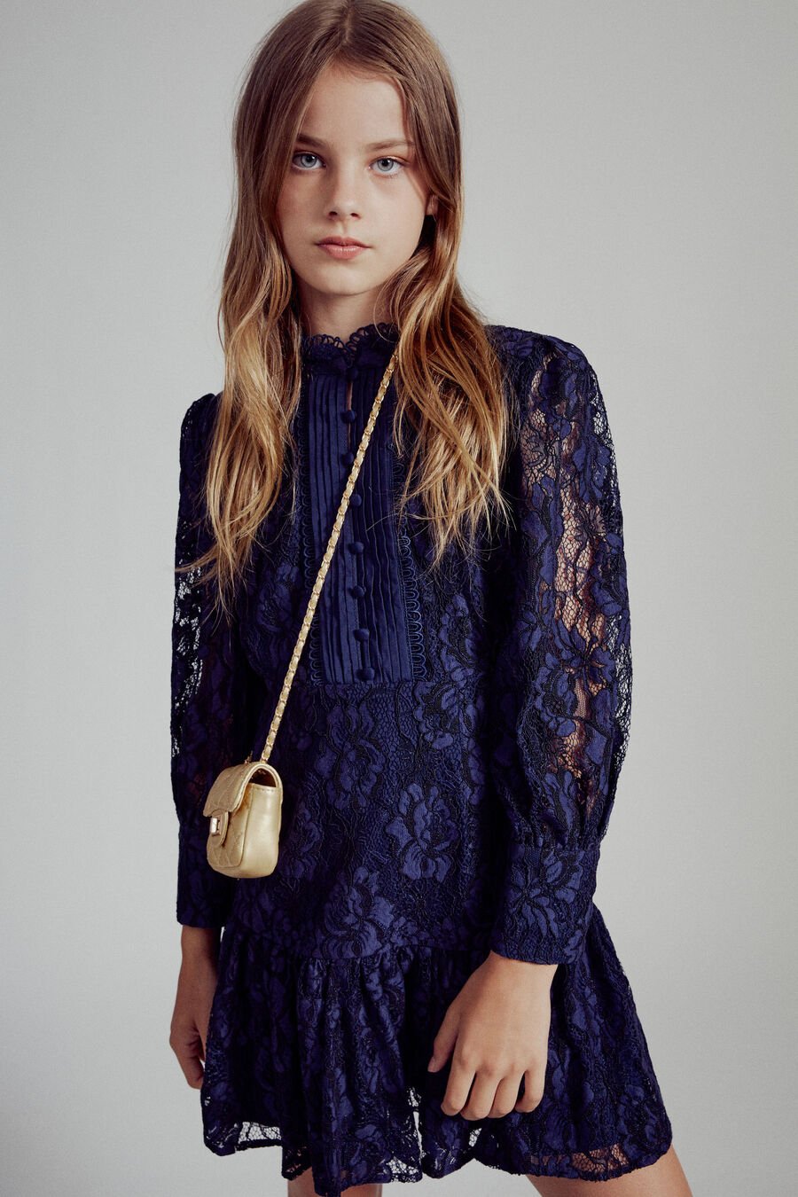 TALINA LACE DRESS in colour MIDNIGHT