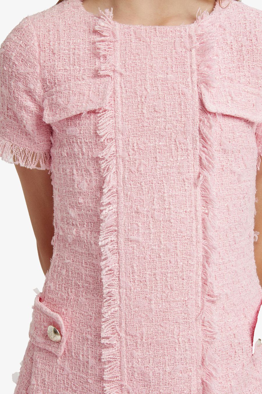 SUTTON BOUCLE DRESS in colour PINK