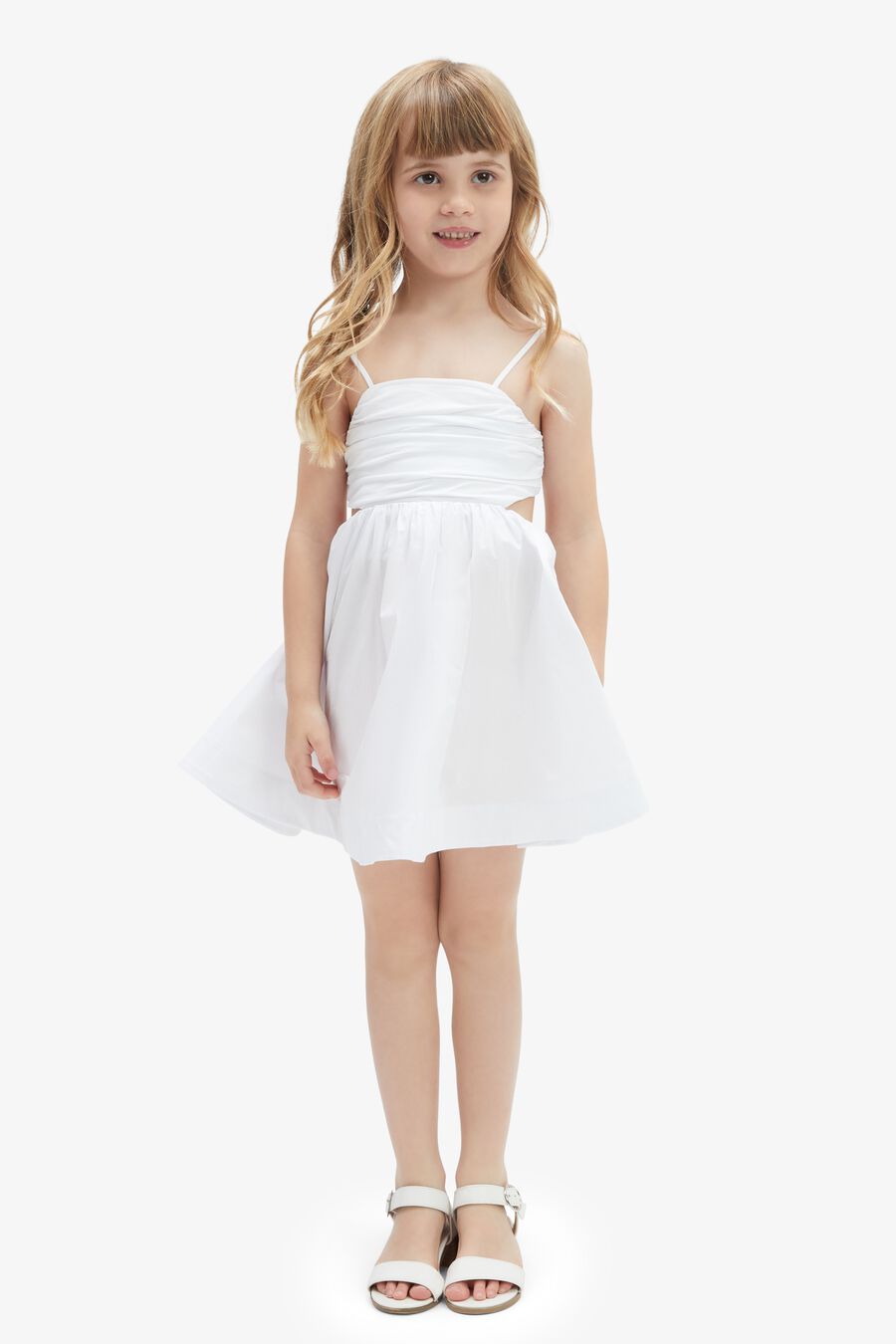 ZARELA POPLIN DRESS in colour ORCHIDWHT