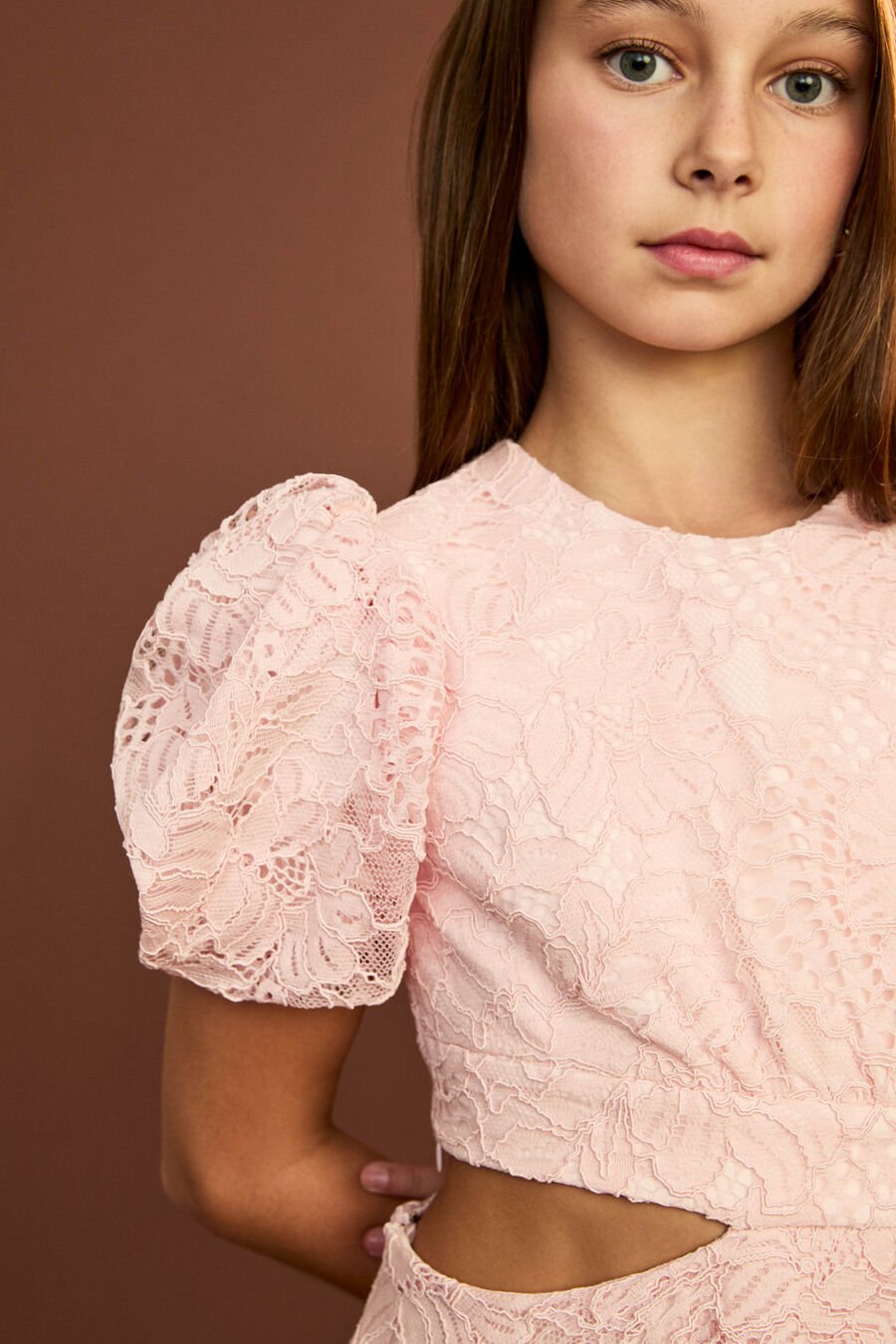 Girls Lucia Lace Mini Dress