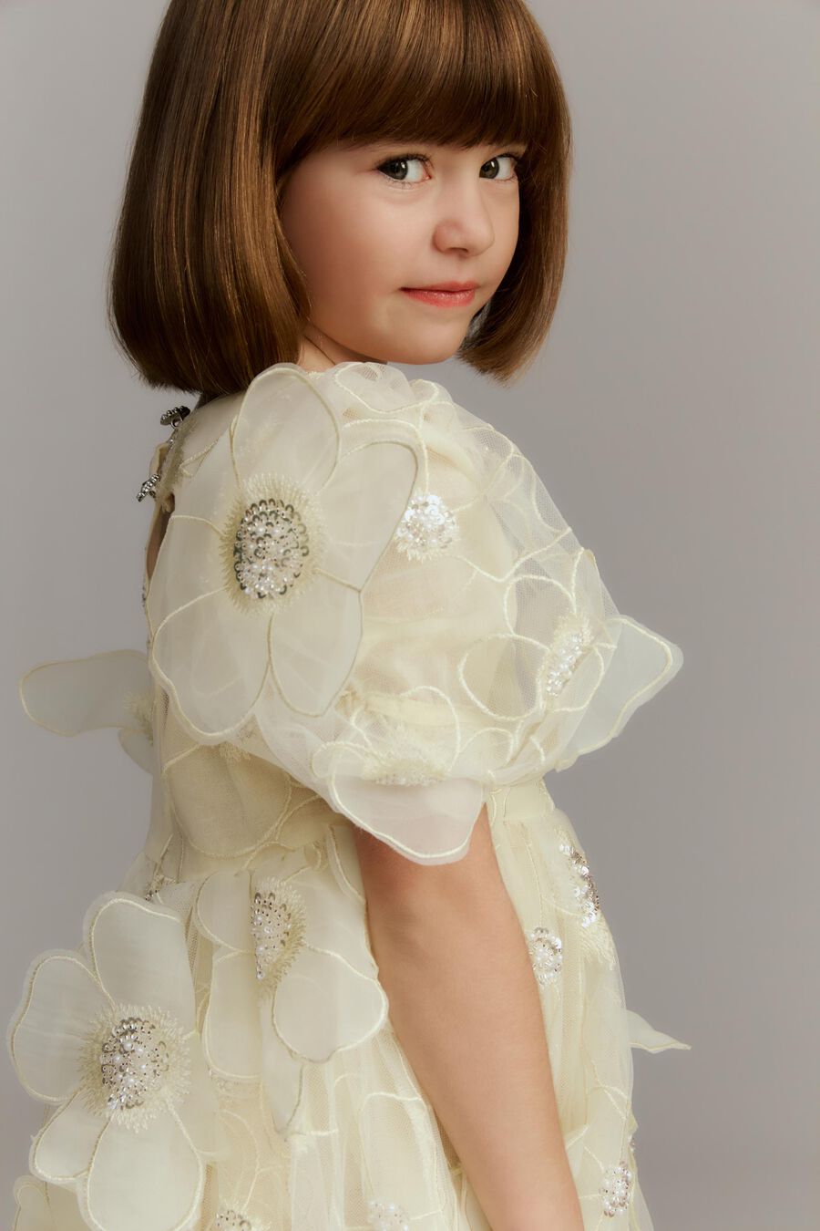 Girls Jamie Flower Heart Mini Dress