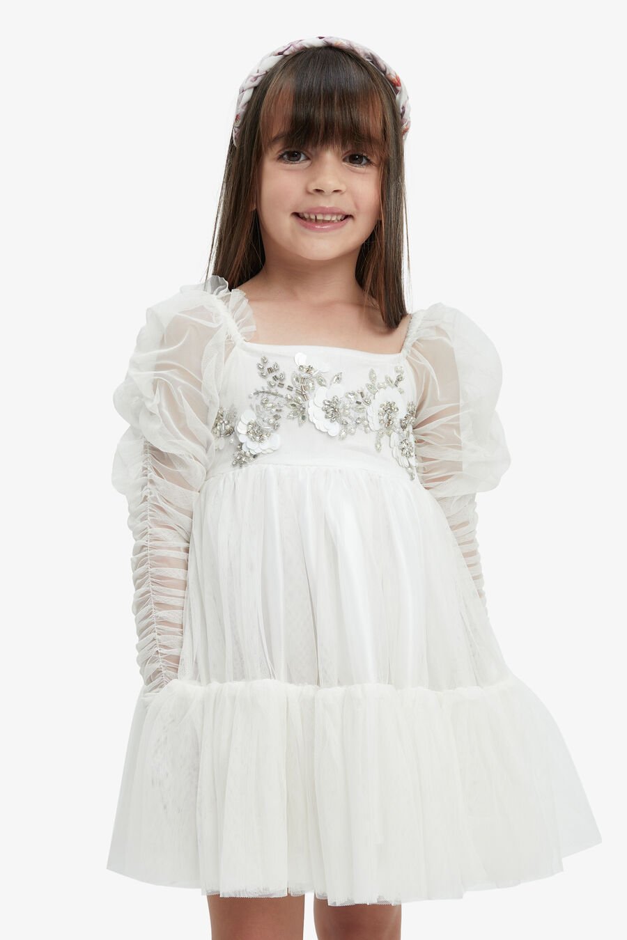 EMBRY TULLE GOWN in colour ORCHIDWHT