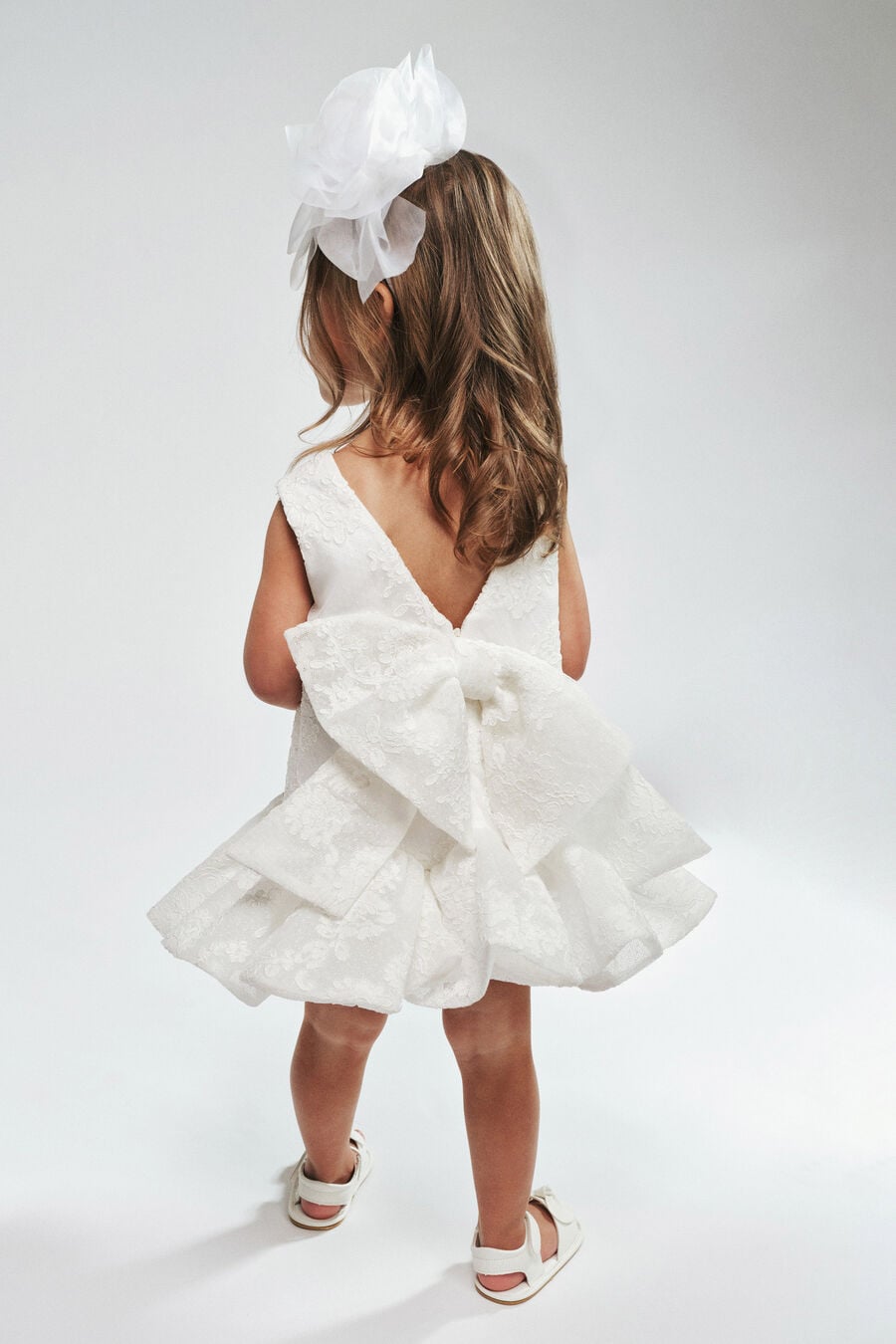 HALINA FLOWER HEADBAND in colour ORCHIDWHT
