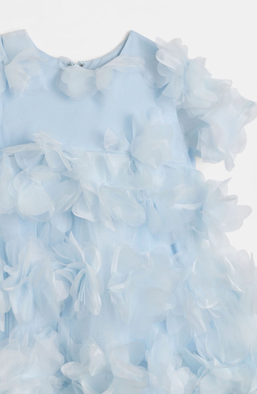 Girls Organza Flower Tiered Dress
