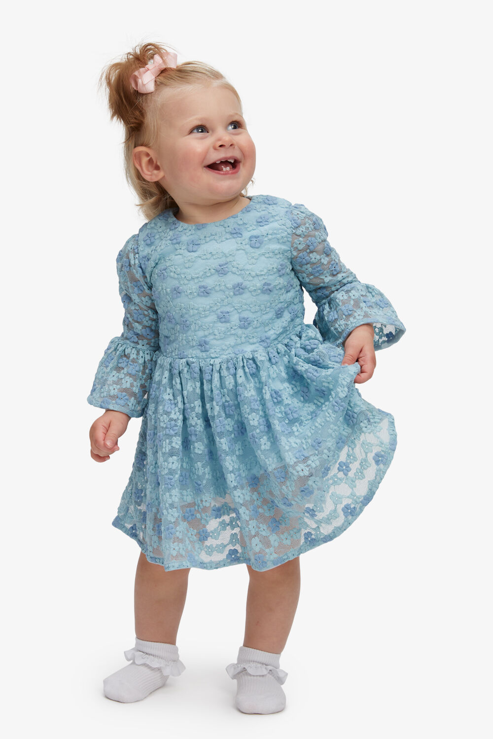 ELOISE LACE DRESS in colour BABY BLUE