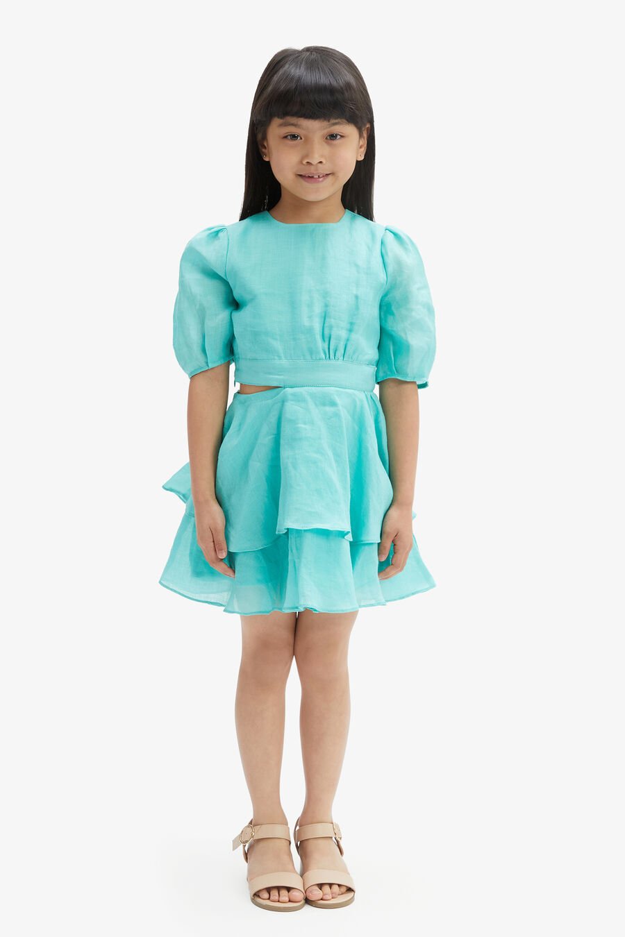 MAIA MINI DRESS in colour AQUA