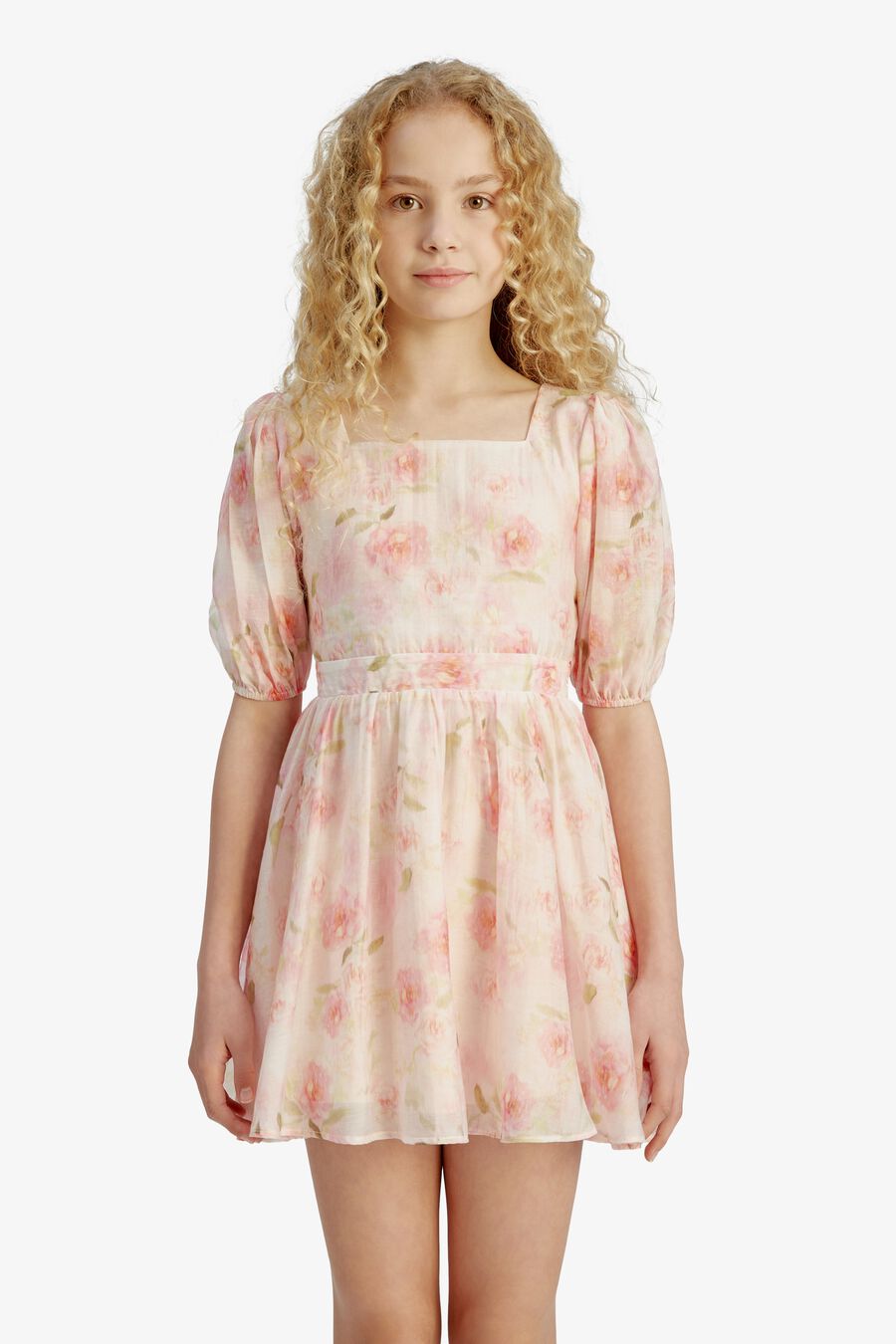 MARGO FLORAL MINI DRESS in colour Pink Floral