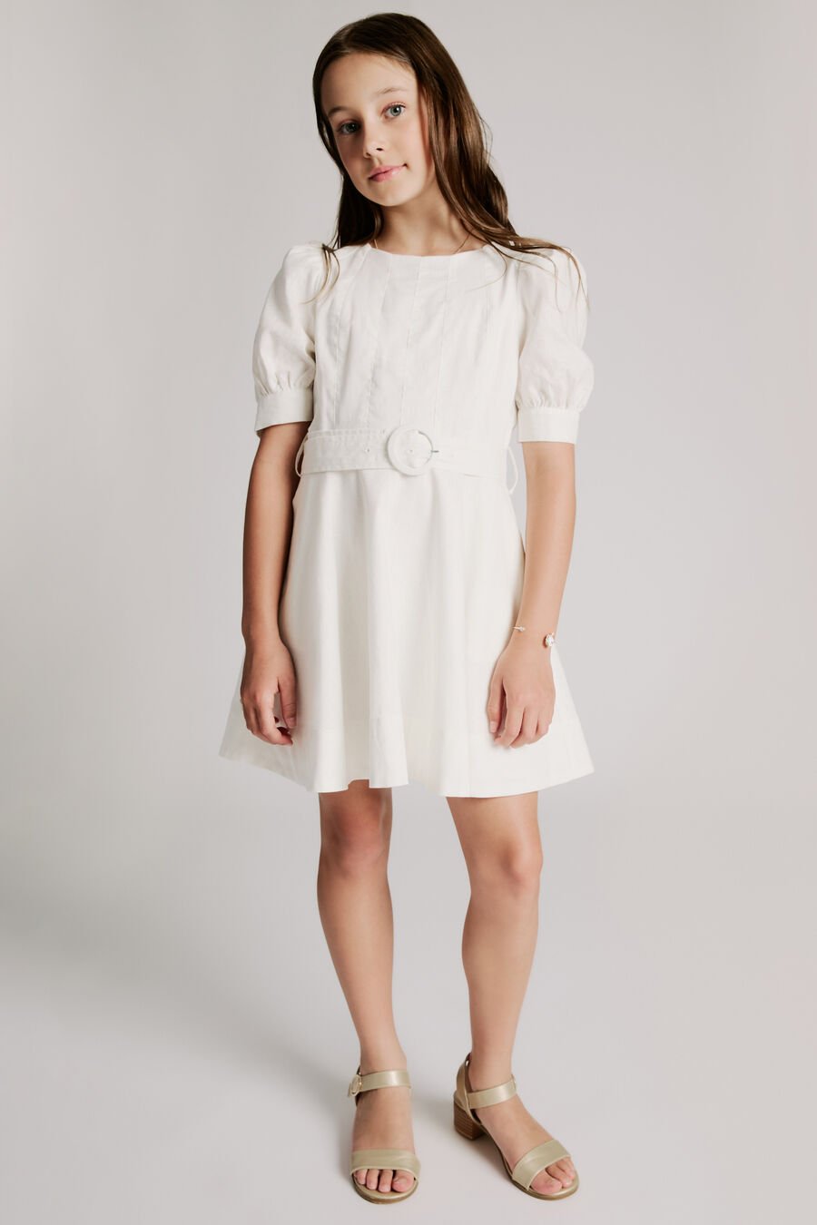 Girls Zenai Puff Sleeve Dress