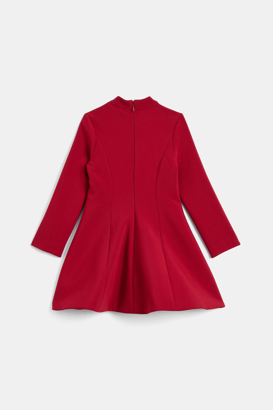 ZOE LONG SLEEVE MINI DRESS in colour Burgundy