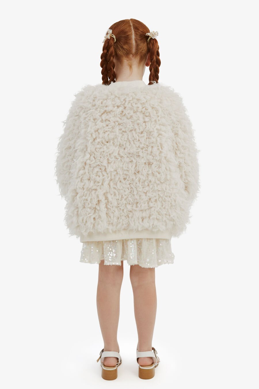 JESSIE FLUFFY CARDI in colour CREAM