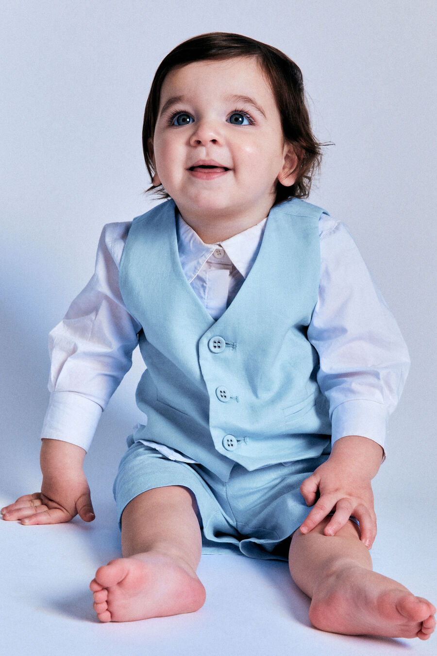 CHARLES VEST in colour BLUE BAY