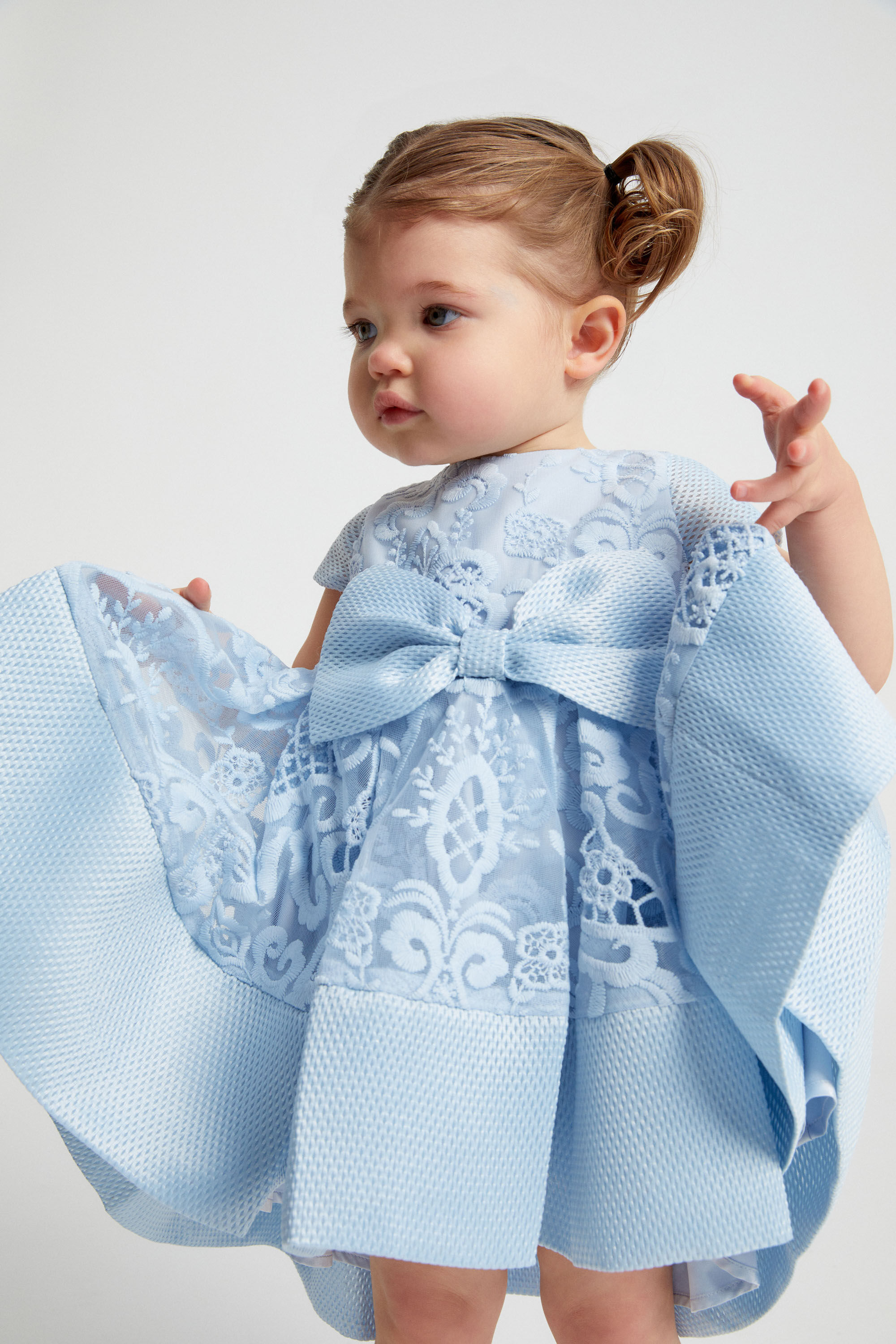 Baby Girl Ava Starlet Dress In Sky Blue | Bardot Junior