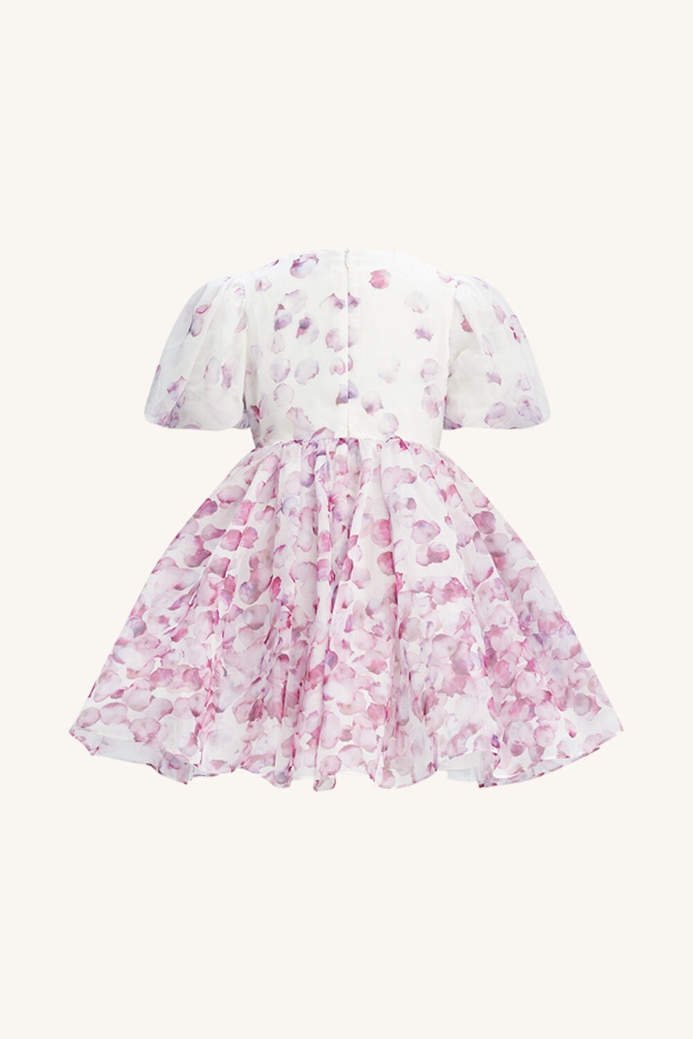 GIRLS HALEY PUFF MINI DRESS in colour PINK CARNATION