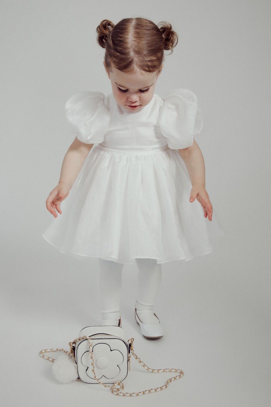 JULIET MINI DRESS in colour ORCHIDWHT